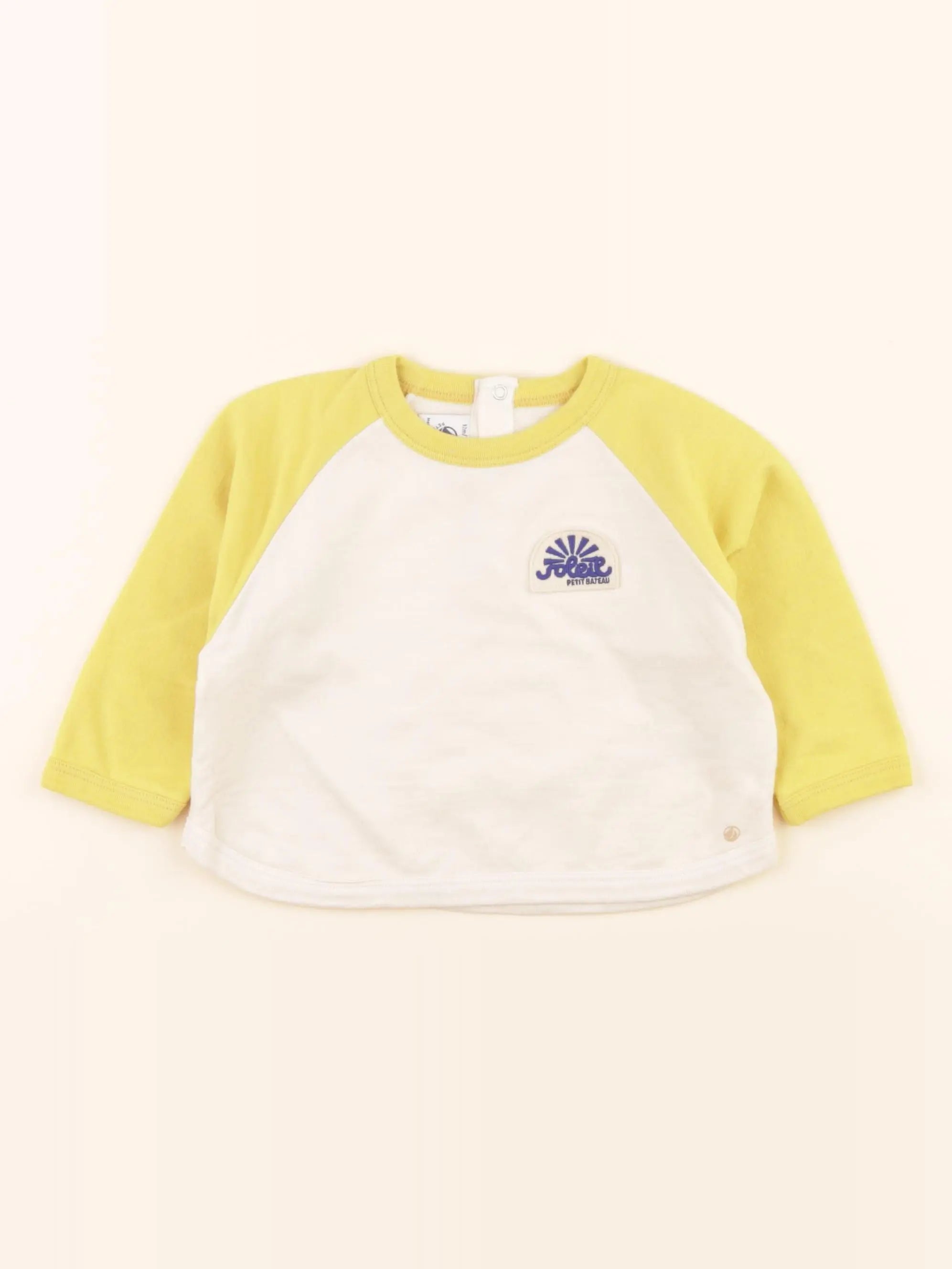 Tee-shirt beige, jaune