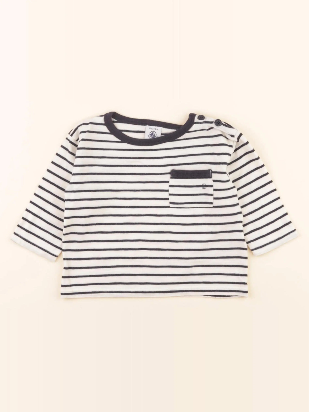 Tee-shirt blanc, bleu