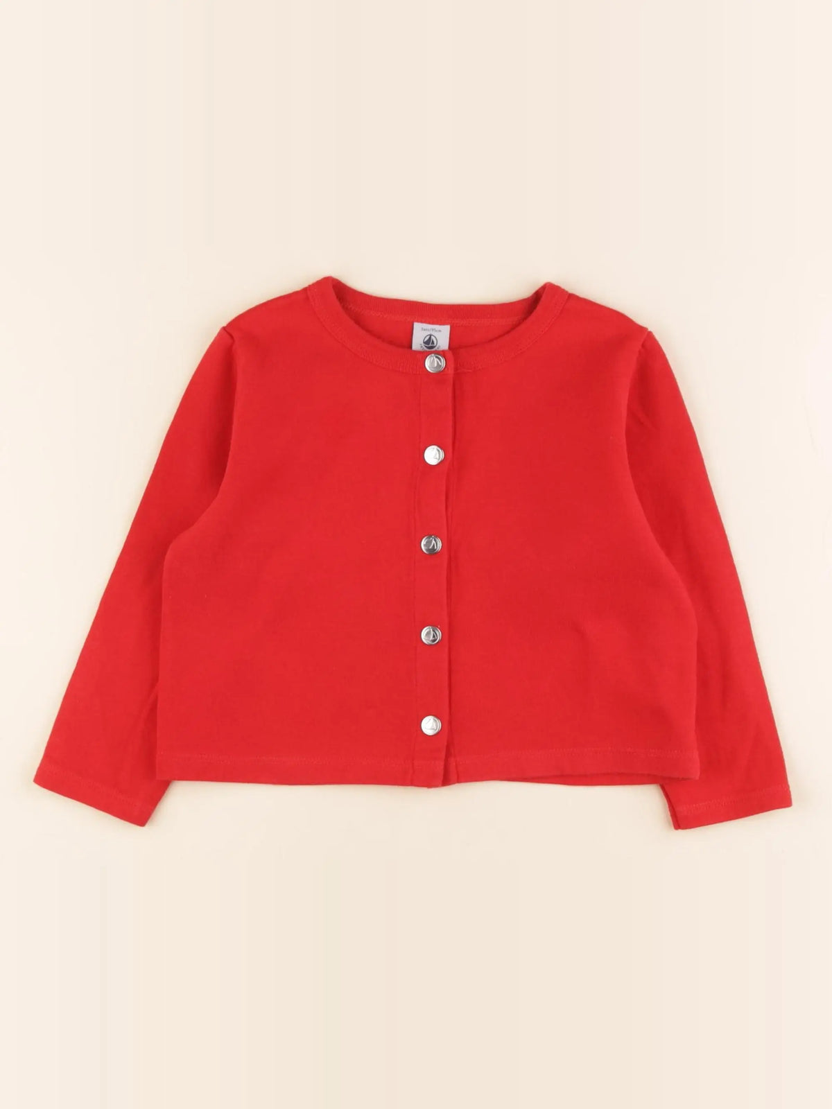 Petit Bateau - gilet rouge - 3 ans