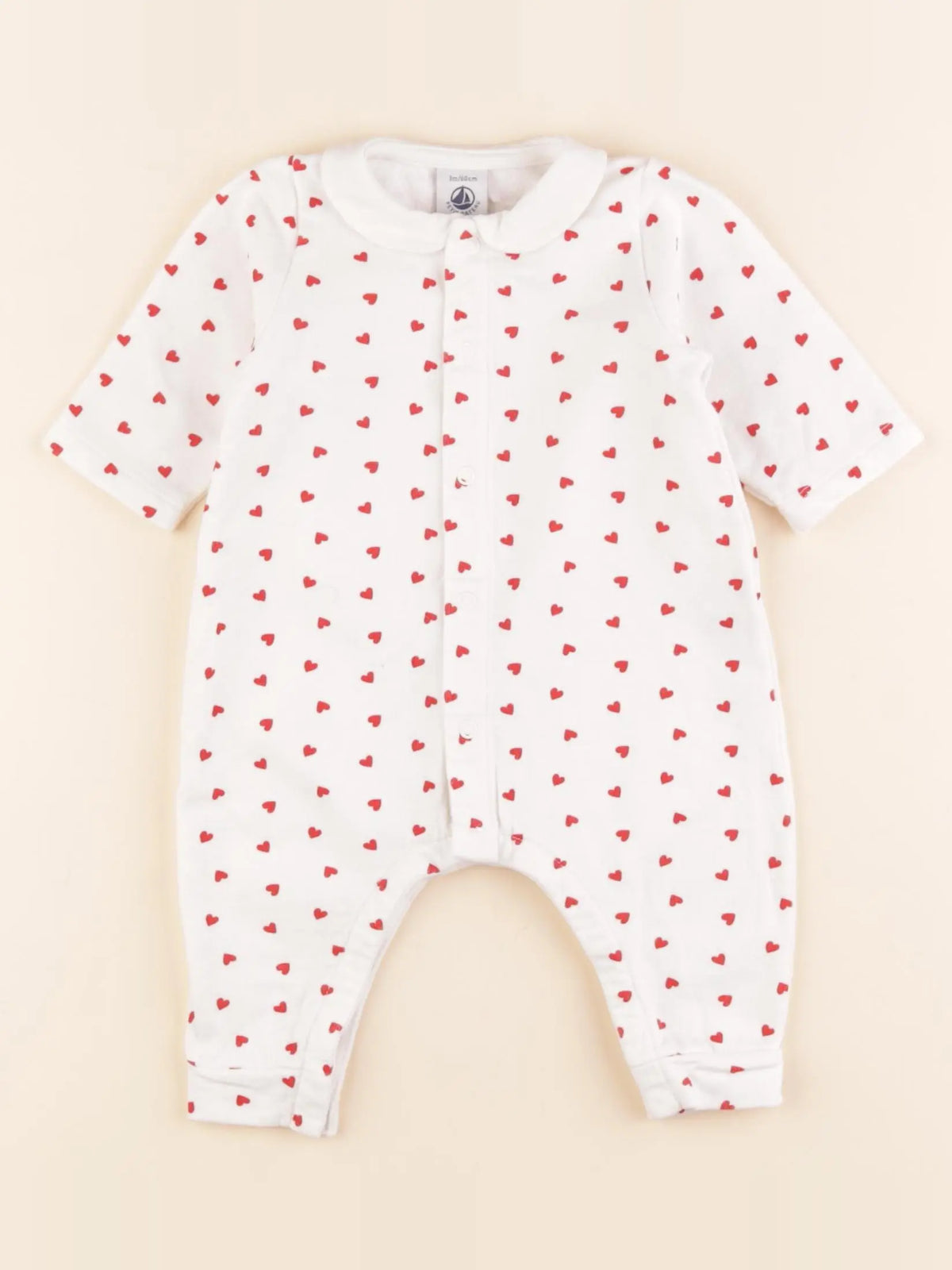 Petit Bateau - pyjama coton blanc - 3 mois