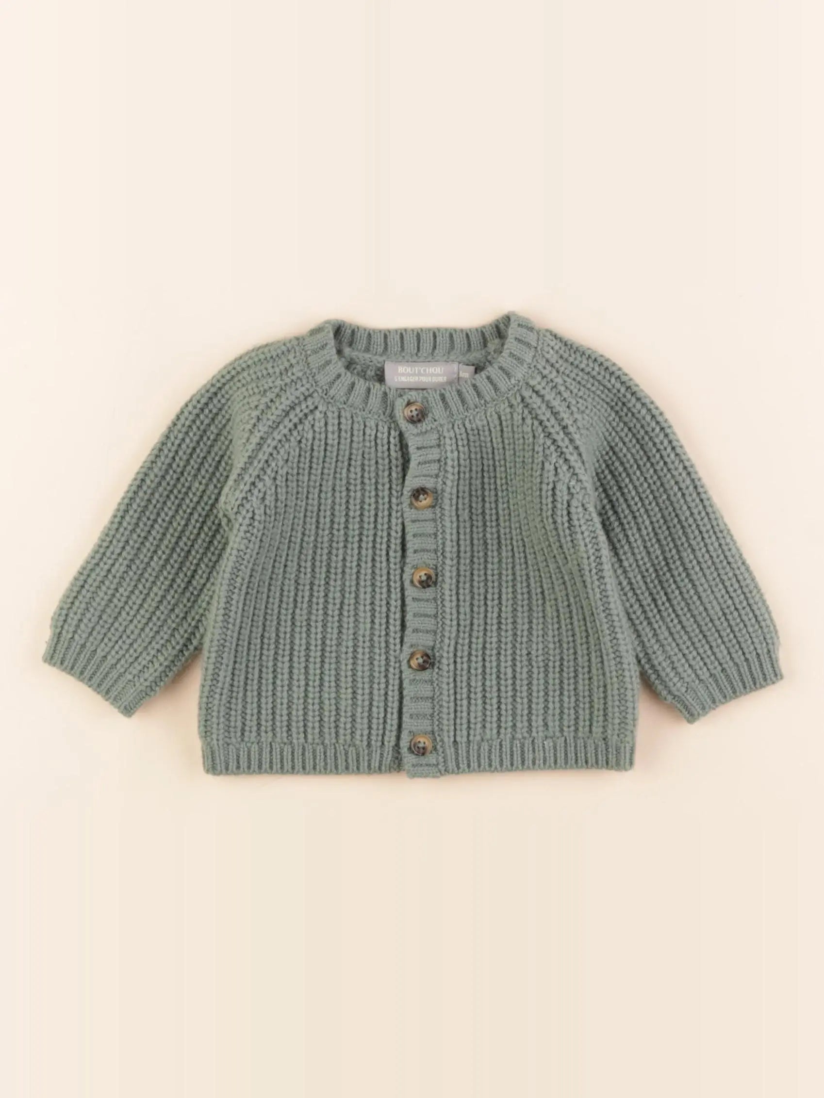 Boutchou - gilet vert - 3 mois