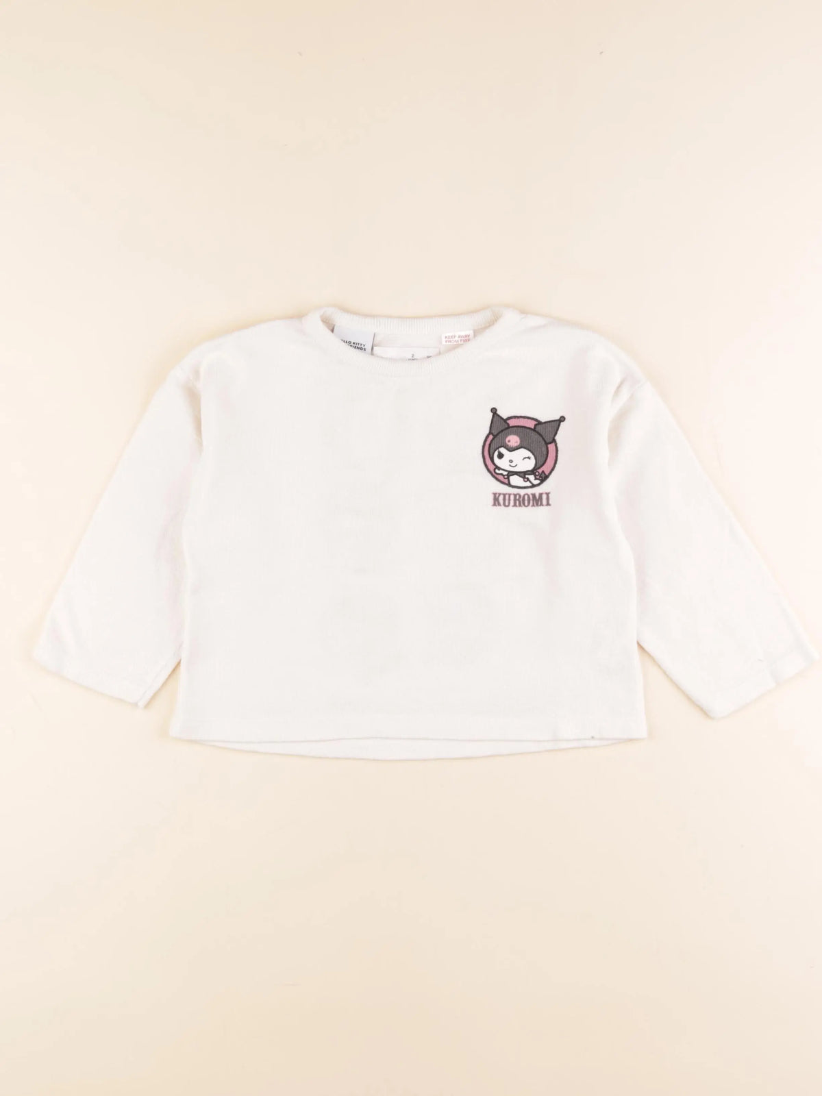 Zara - tee-shirt blanc, beige - 2 ans