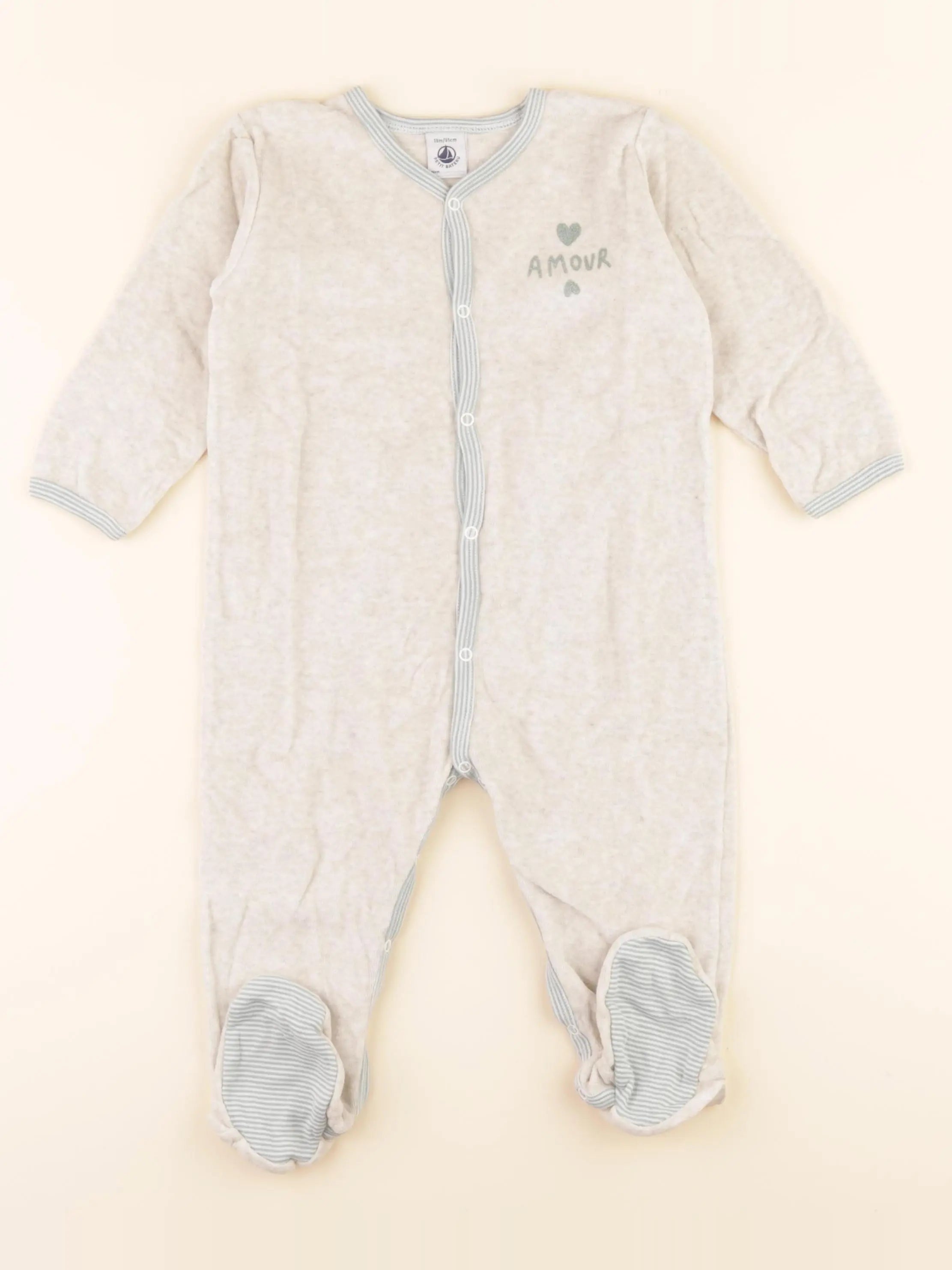 Pyjama velours beige