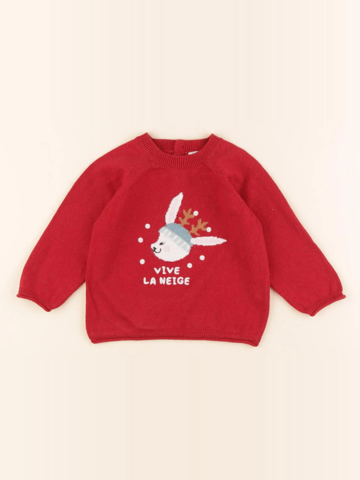 Boutchou - pull rouge - 18 mois