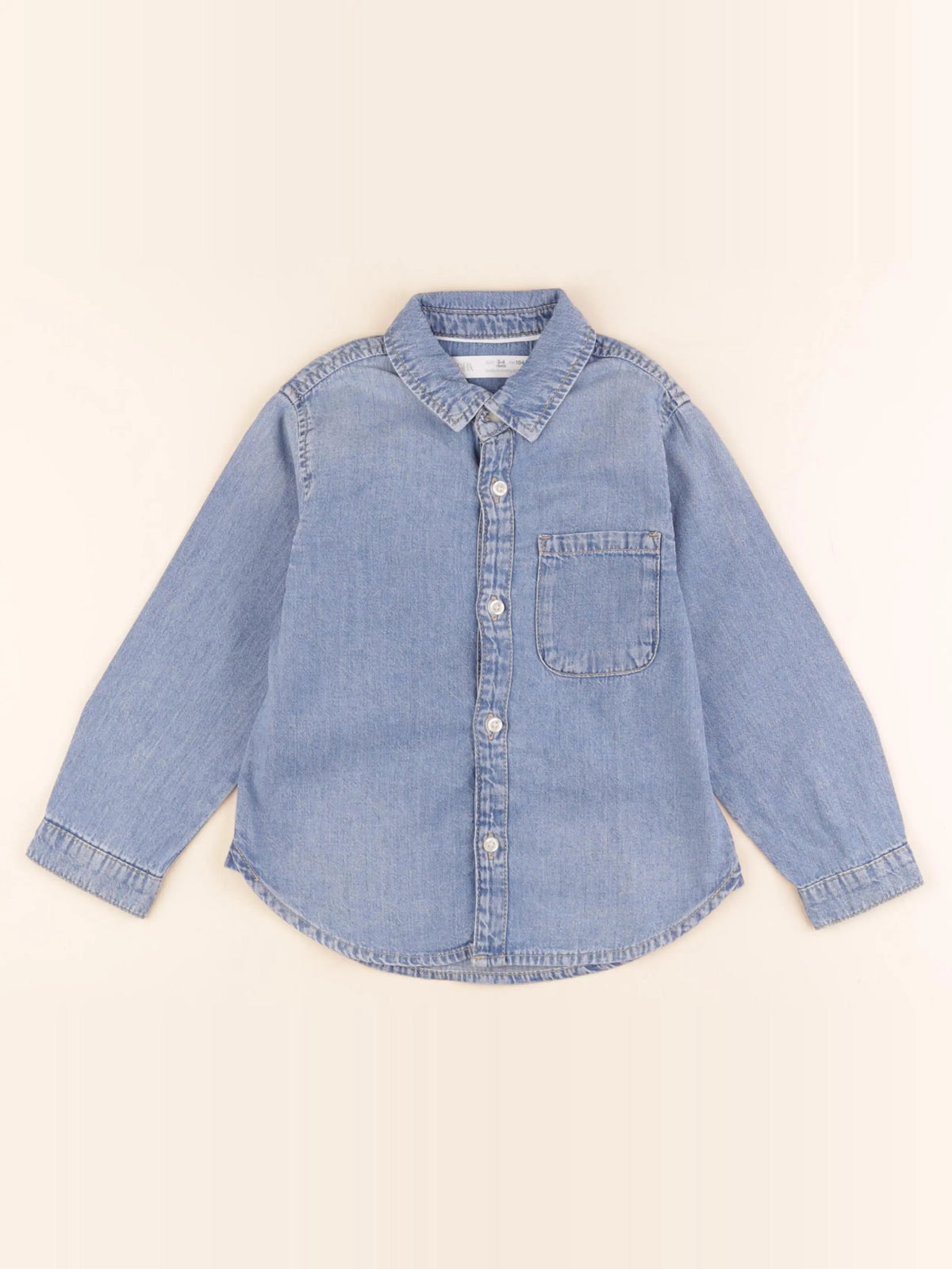 Zara - chemise bleu - 3/4 ans