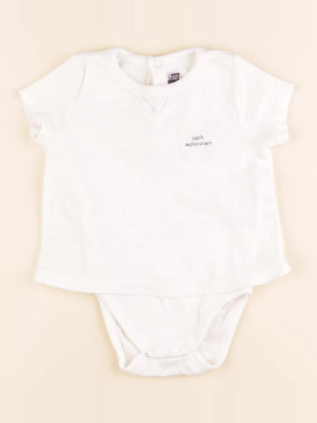 Sergent Major - body tee-shirt blanc - 6 mois