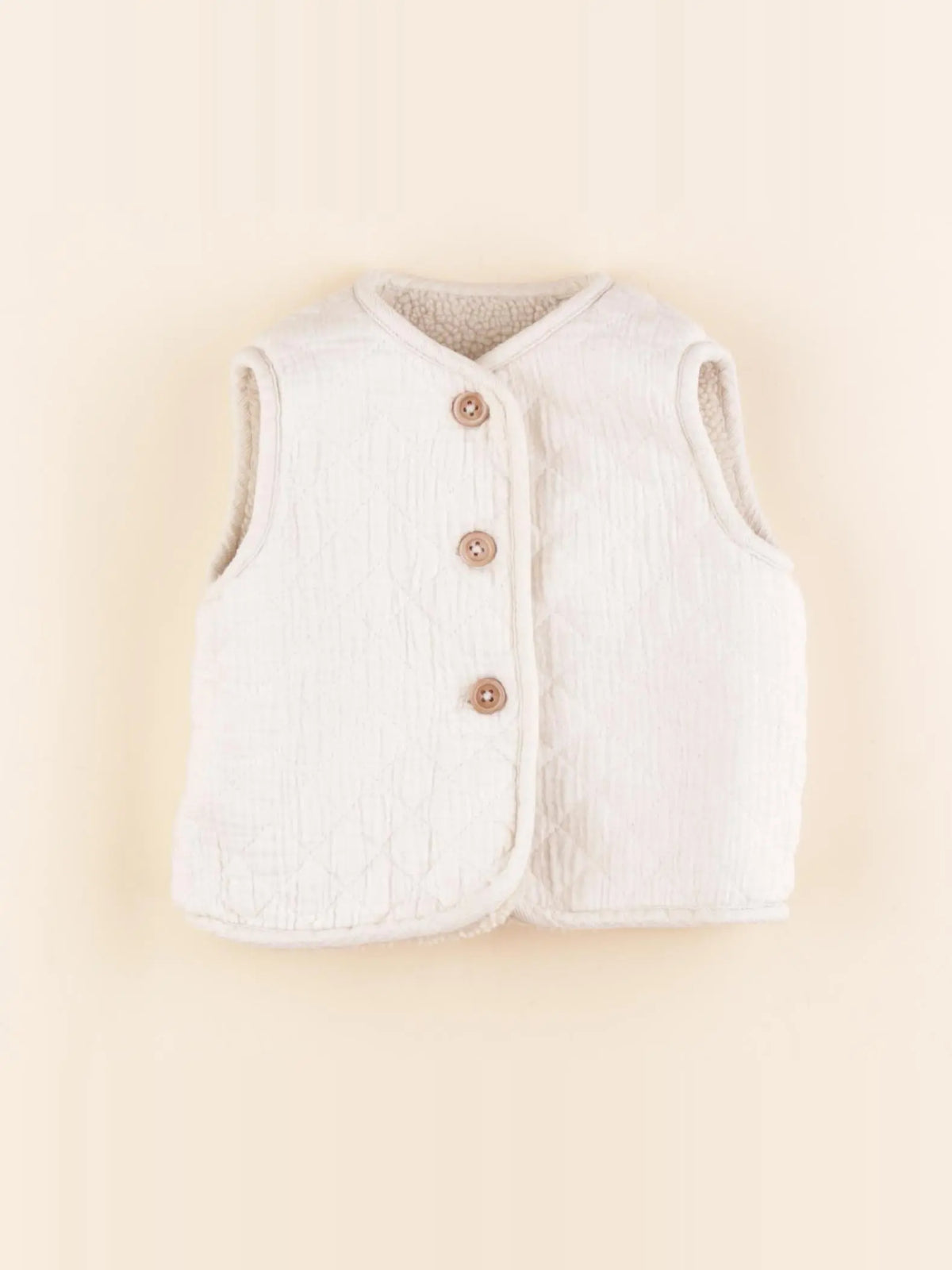 Cyrillus - gilet réversible blanc - 6 mois