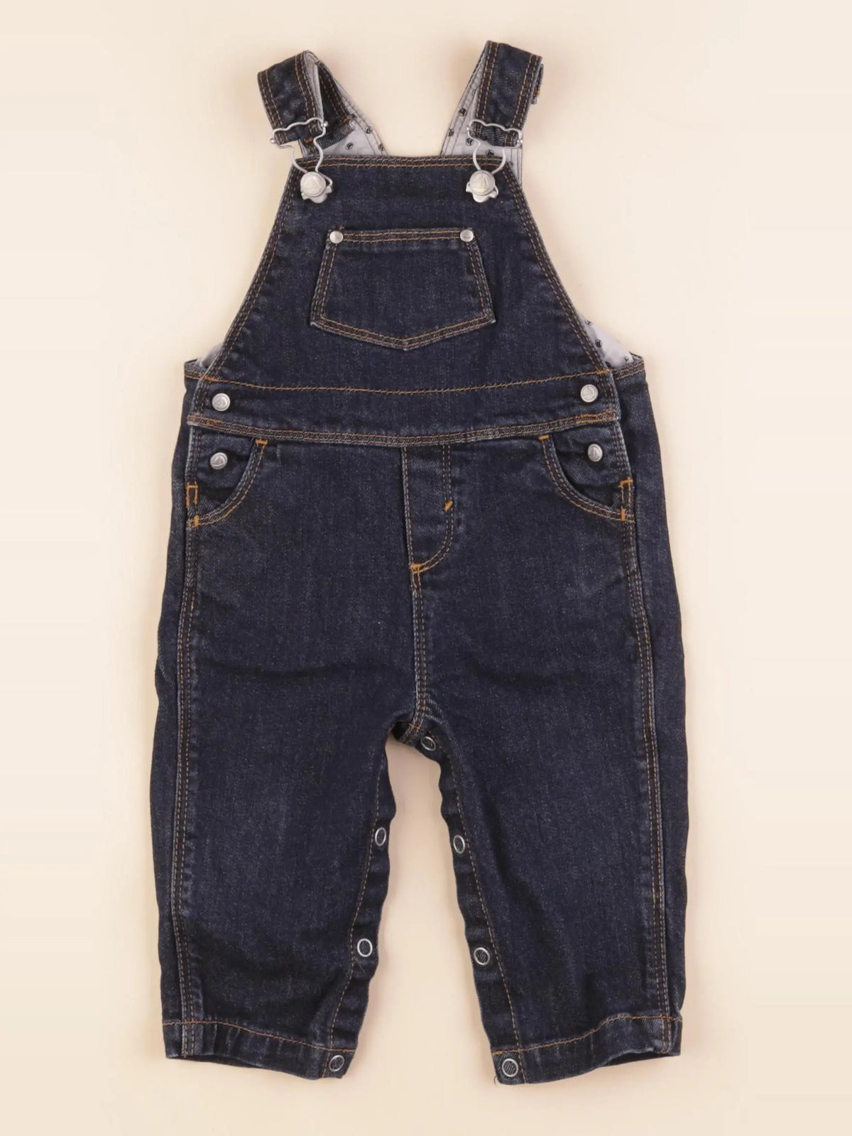 Petit Bateau - salopette bleu - 6 mois