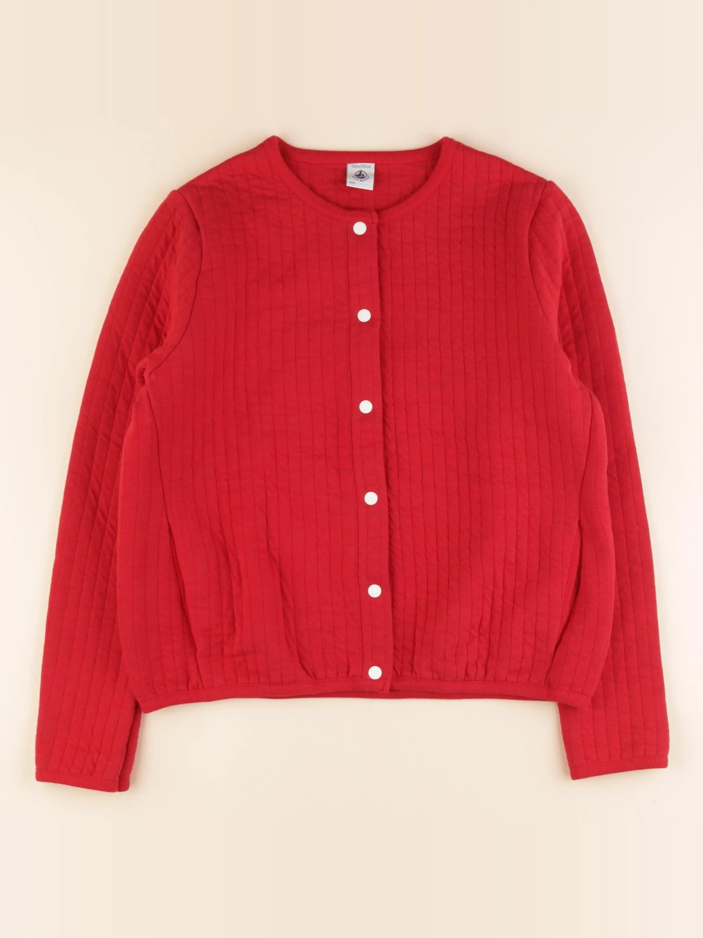 Petit Bateau - gilet rouge - 12 ans