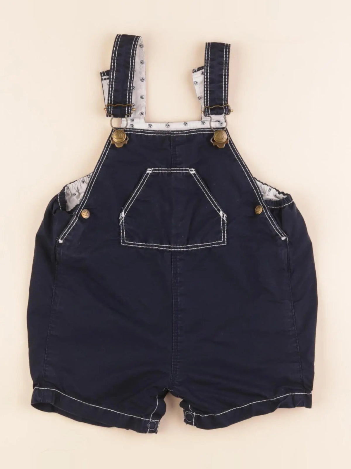 Petit Bateau - salopette bleu - 3 mois