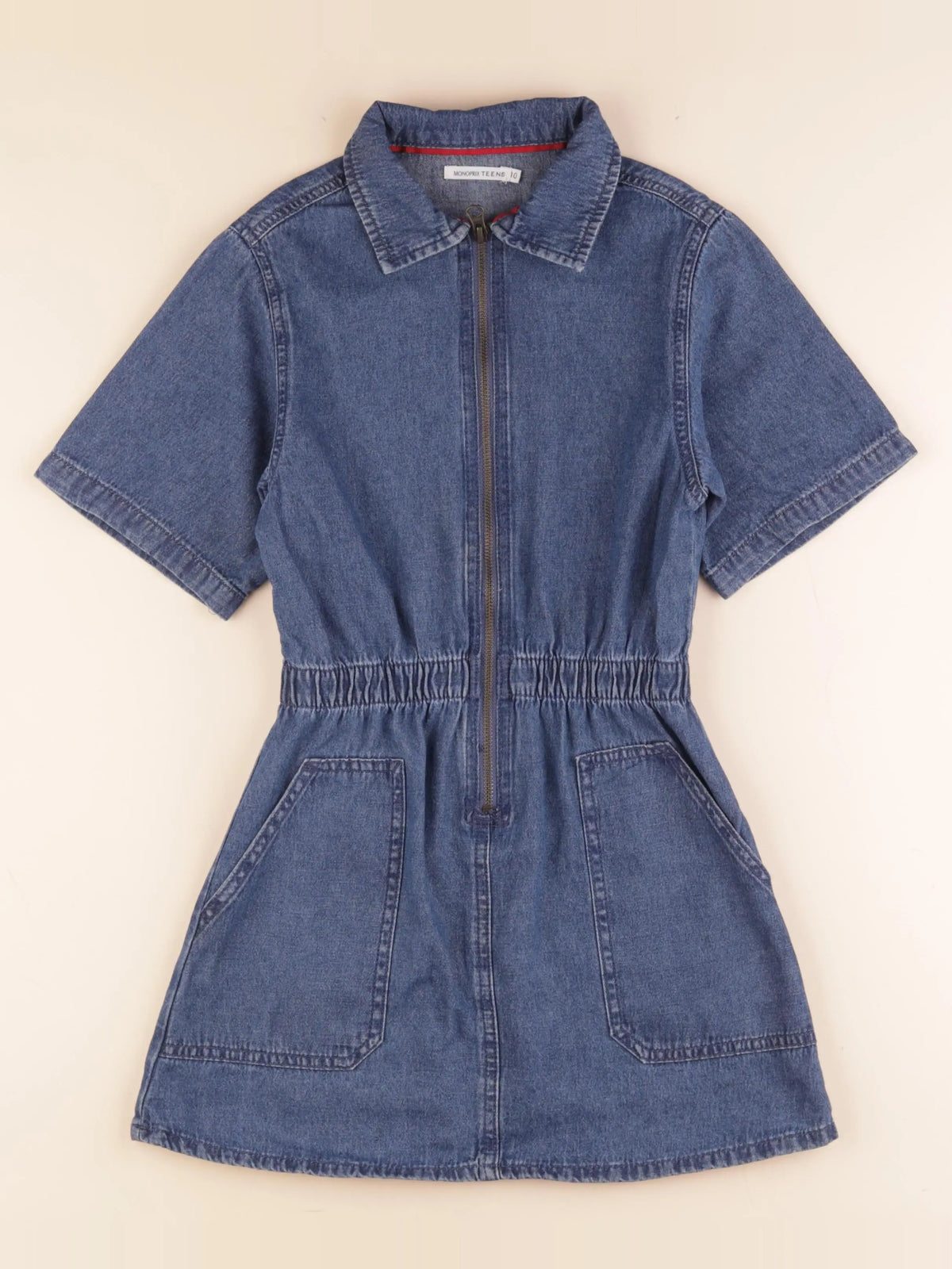Monoprix - robe bleu - 10 ans