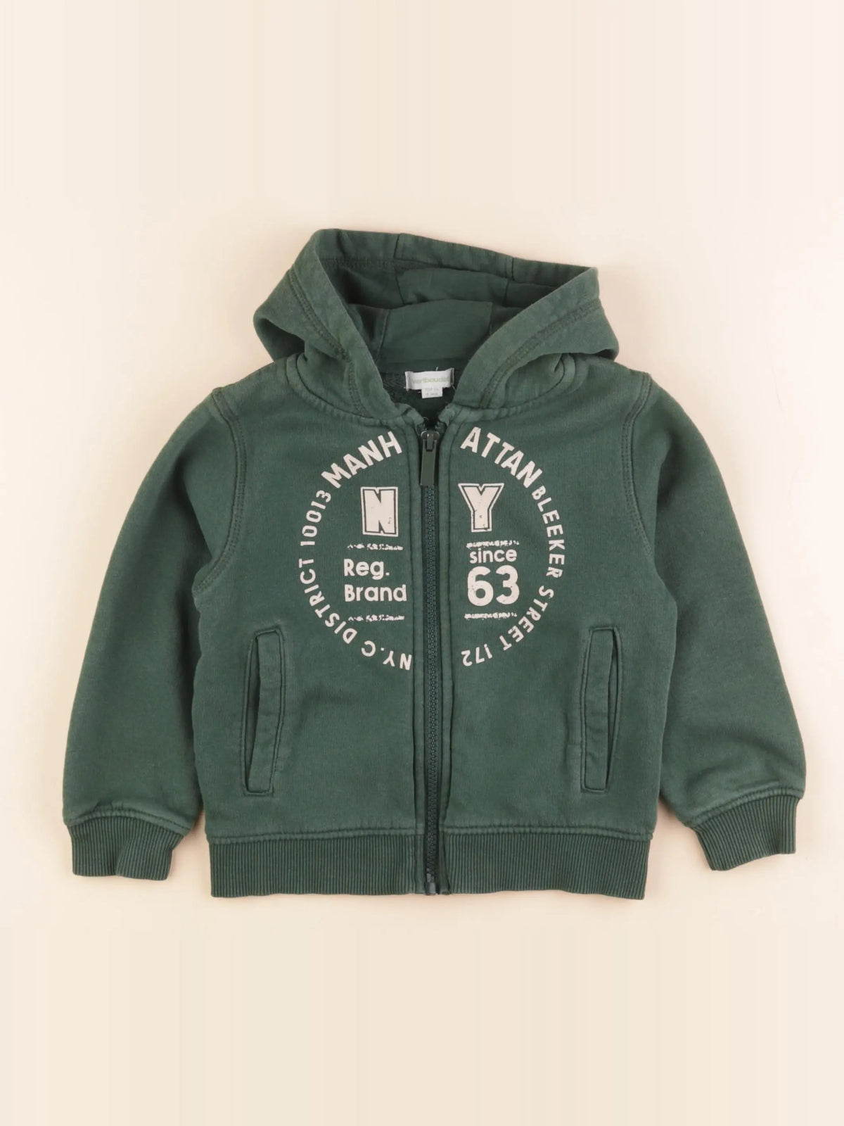 Vertbaudet - sweat vert - 4 ans