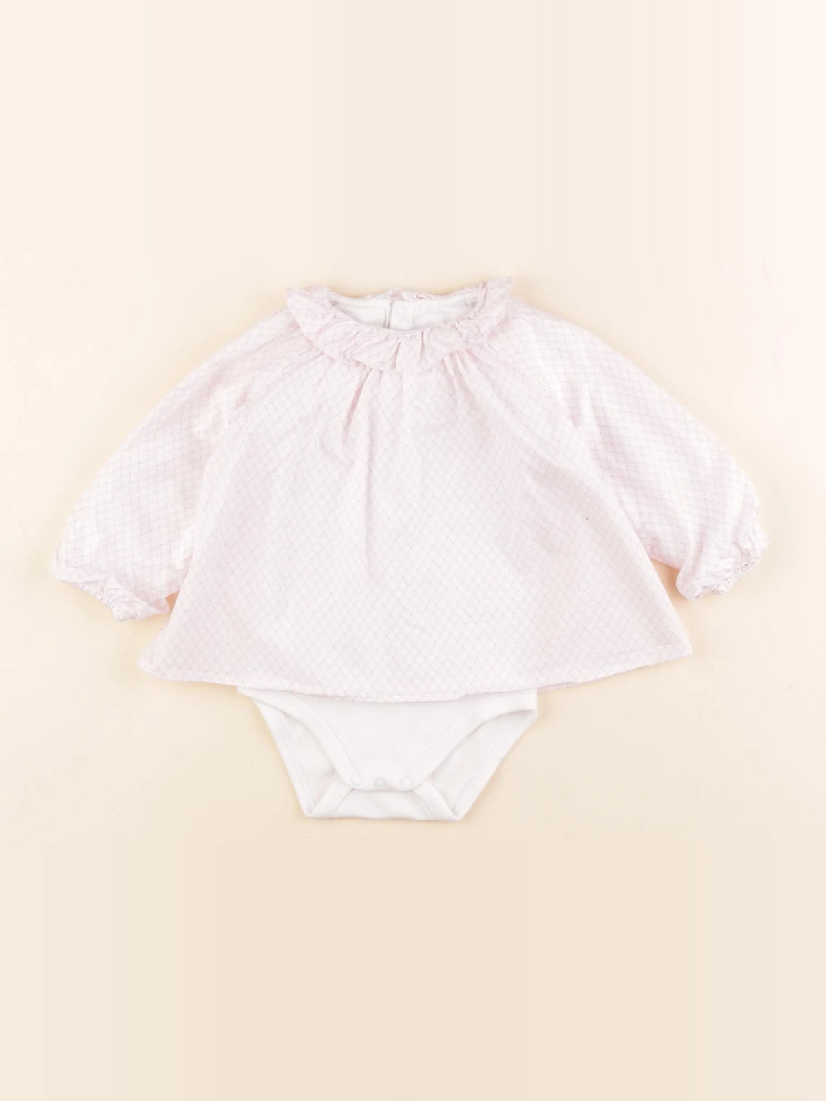 Jacadi - body blouse rose - 12 mois