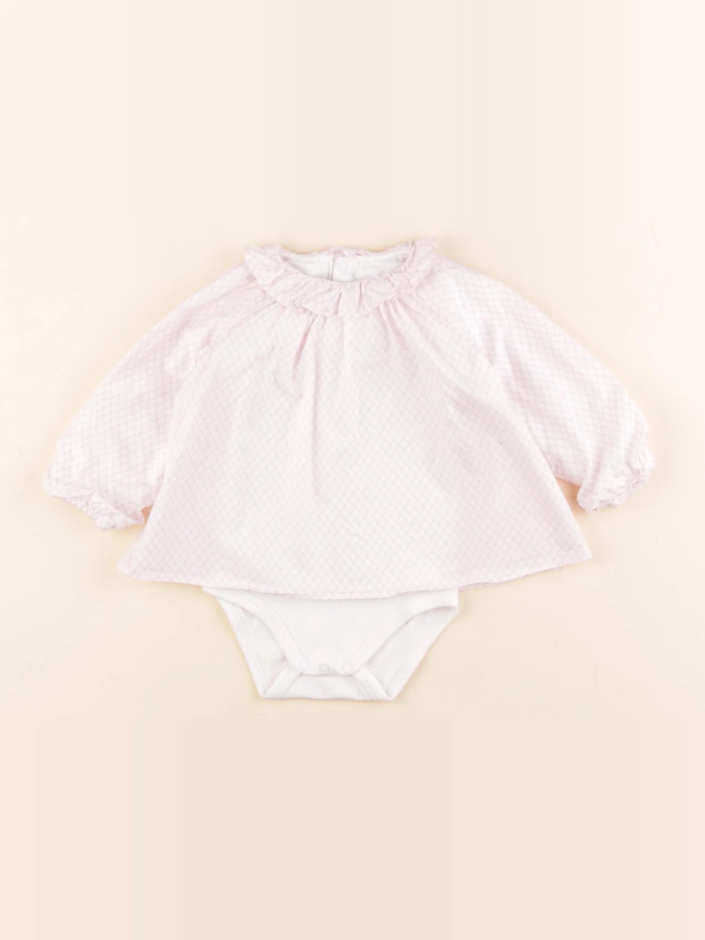 Jacadi - body blouse rose - 12 mois