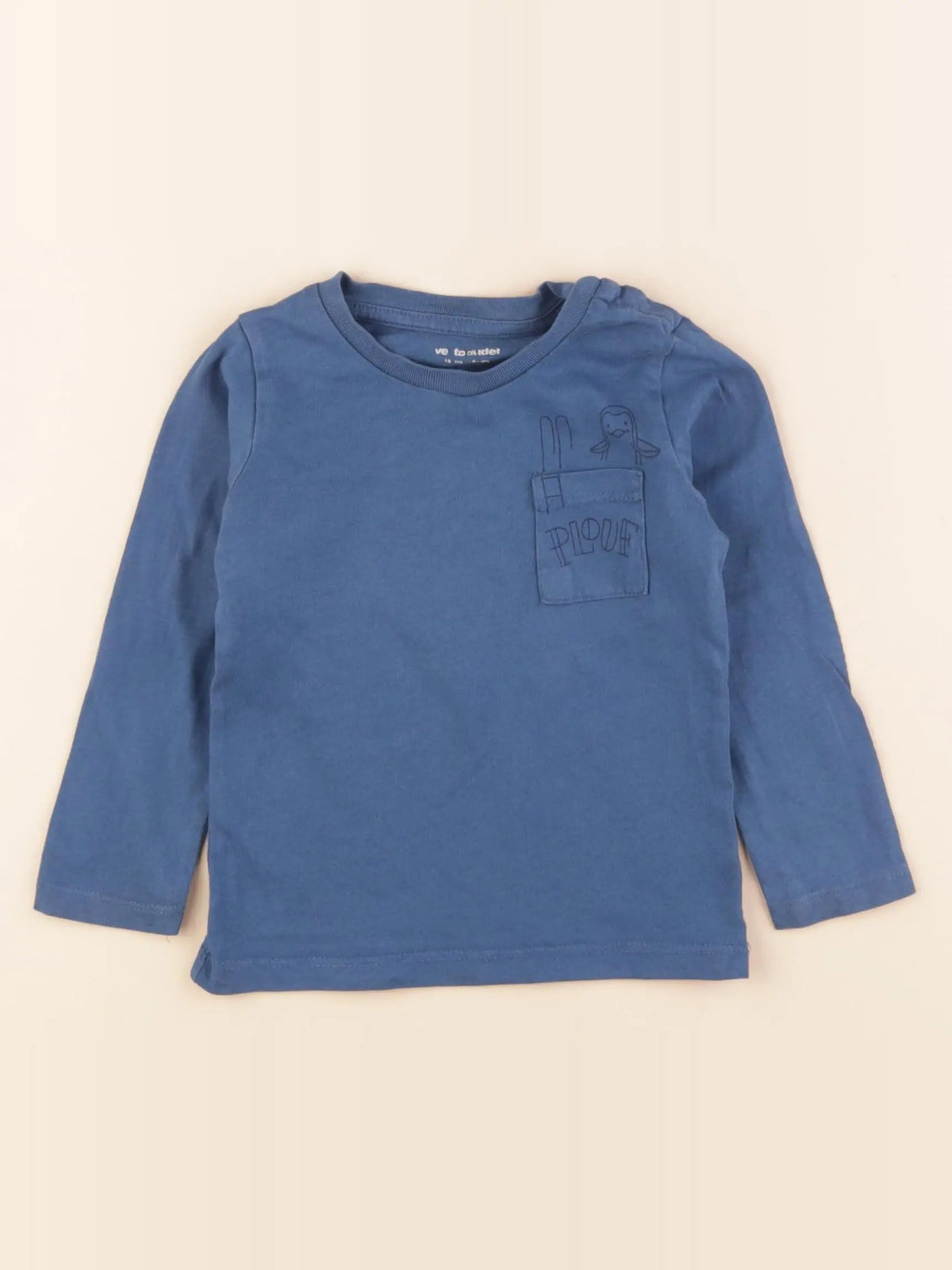 Vertbaudet - tee-shirt bleu - 18 mois