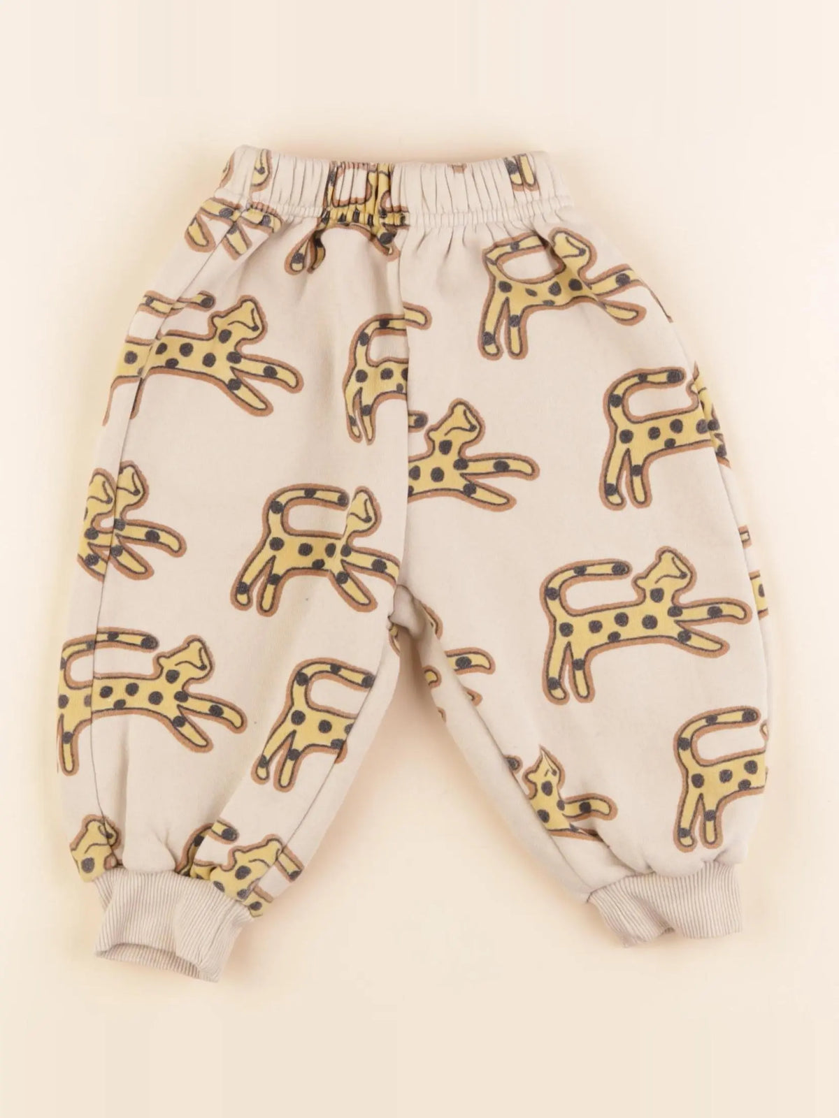 Gamin gamine - jogging beige, marron - 6/12 mois