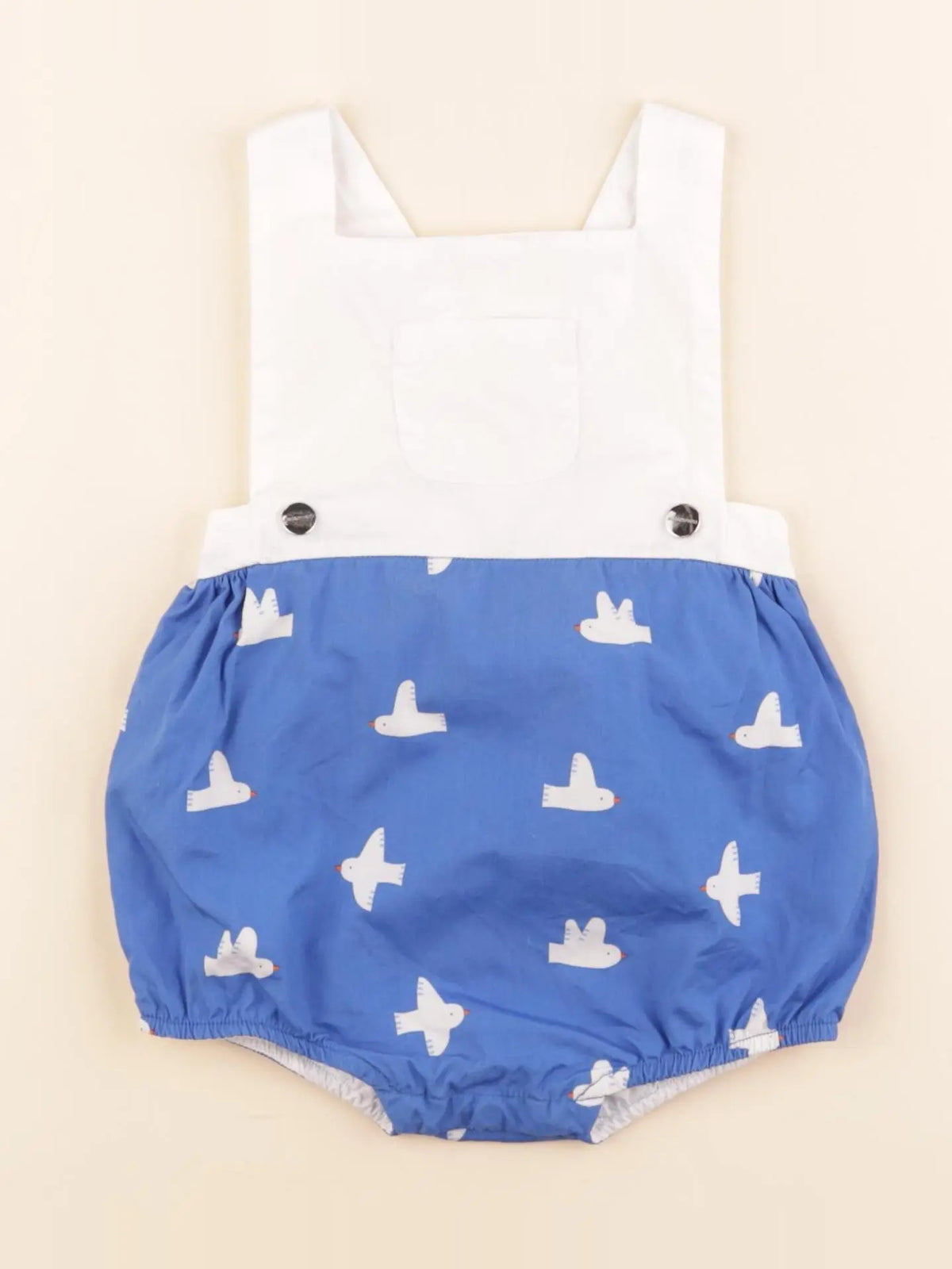Jacadi - salopette blanc, bleu - 18 mois