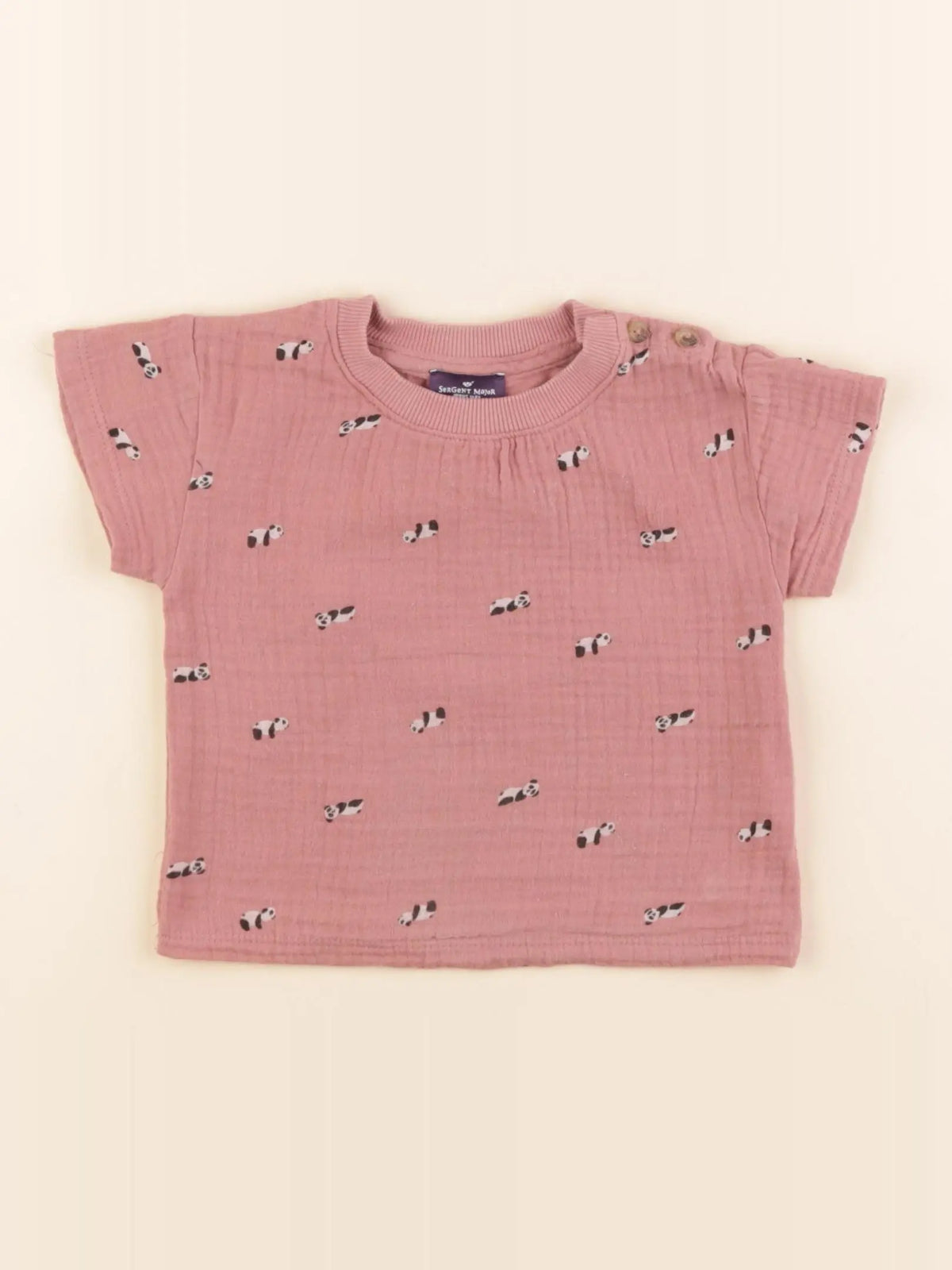 Sergent Major - tee-shirt rose - 12 mois