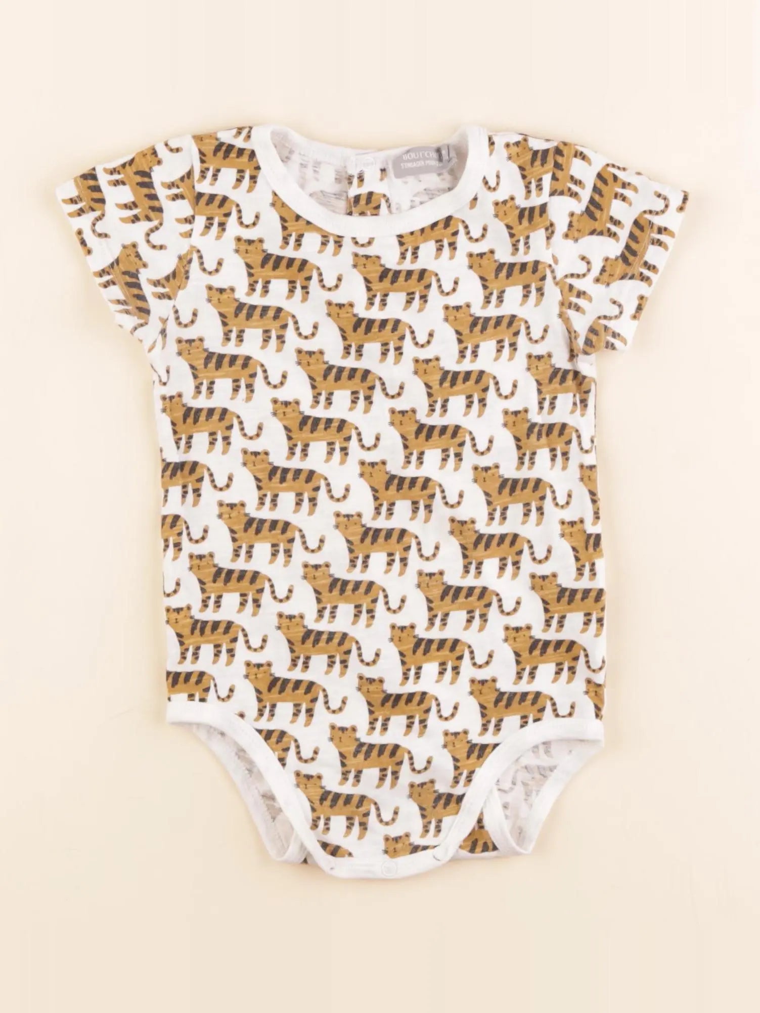 Boutchou - body blanc, marron - 12 mois