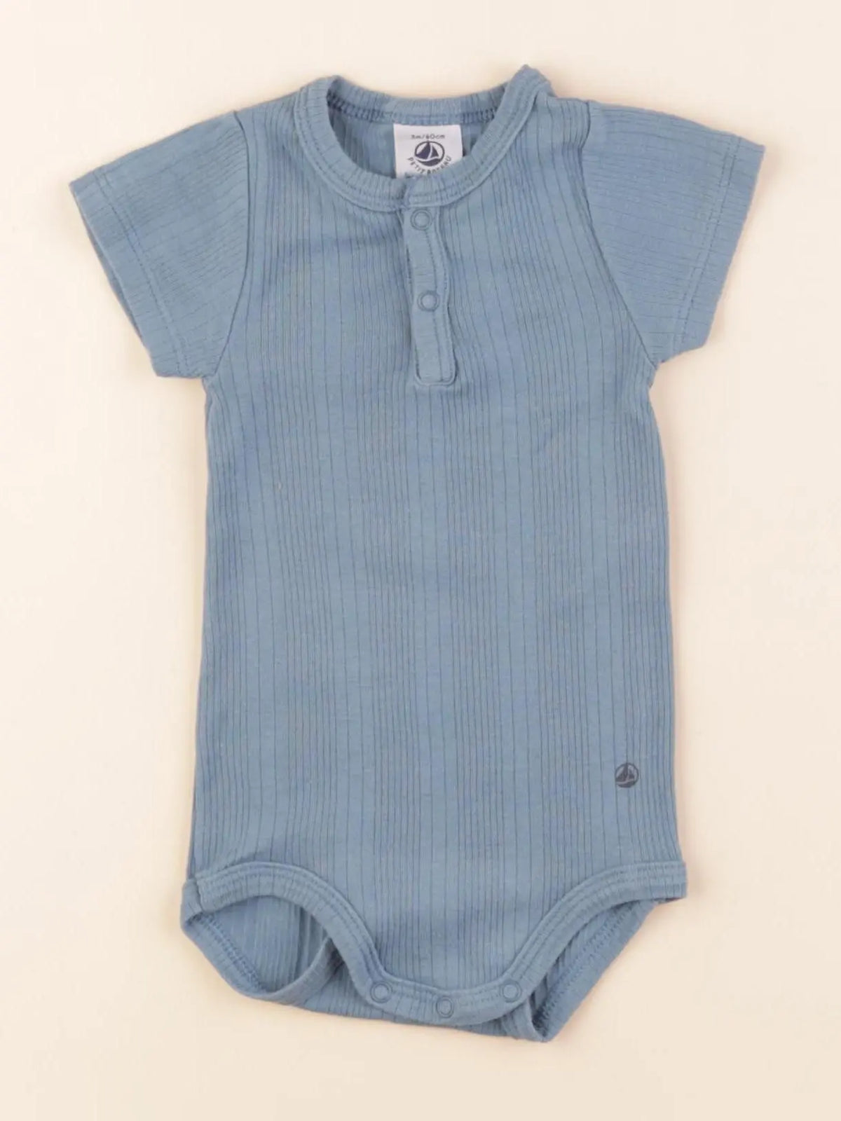 Petit Bateau - body bleu - 3 mois