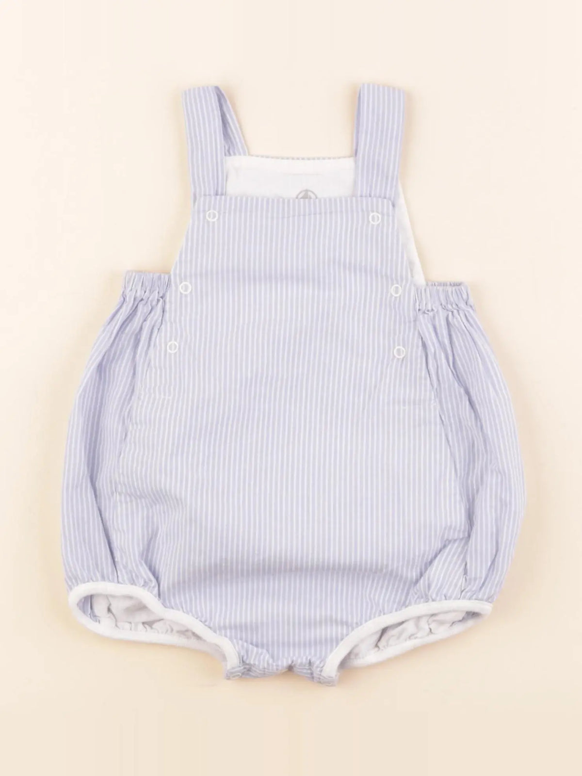 Petit Bateau - combinaison blanc, bleu - 12 mois