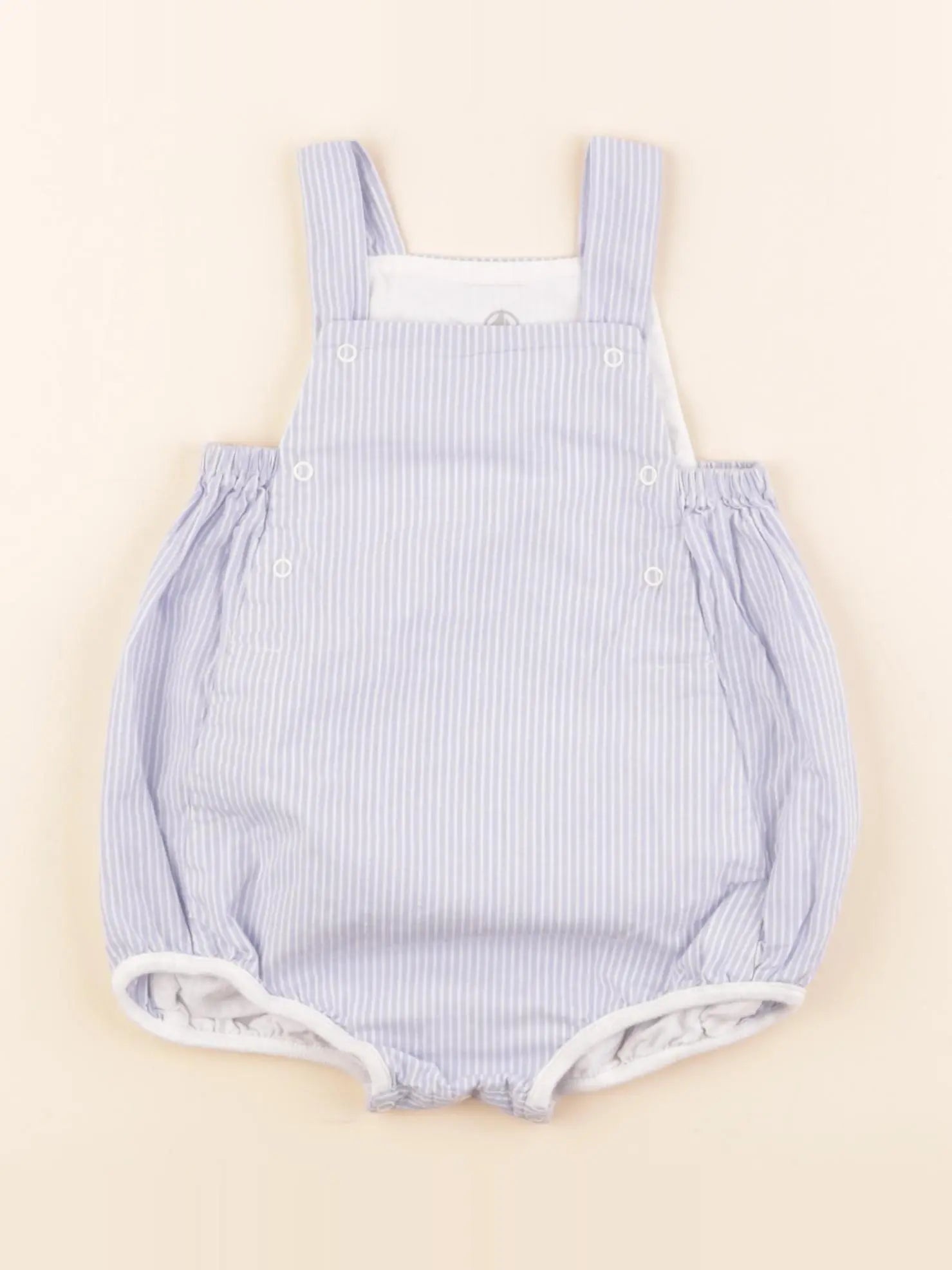 Petit Bateau - combinaison blanc, bleu - 12 mois