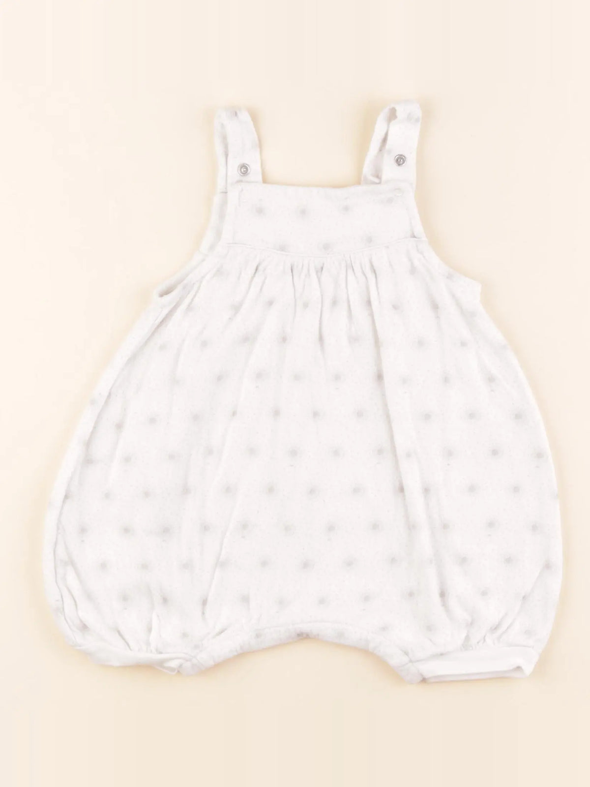 Petit Bateau - combinaison blanc, gris - 6 mois