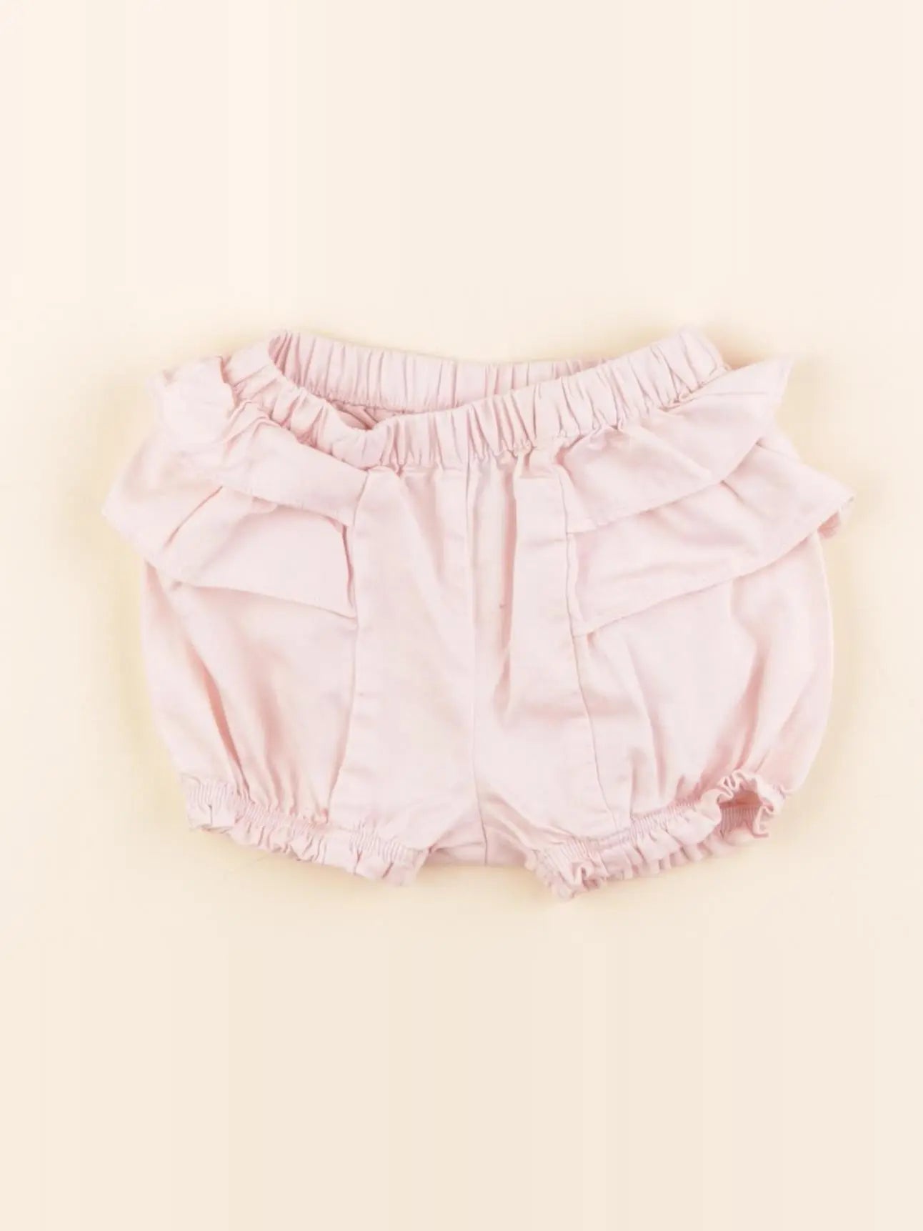 Petit Bateau - short volants au dos rose - 6 mois