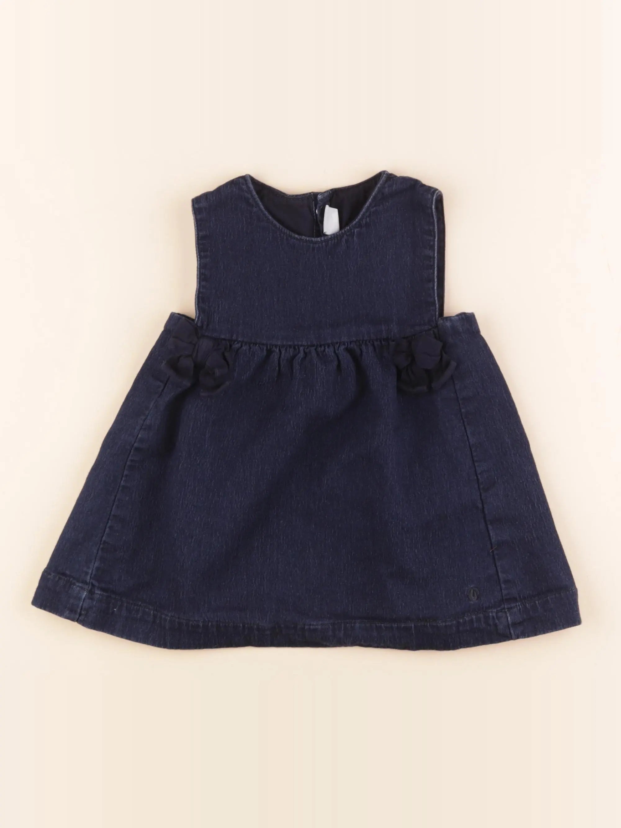 Petit Bateau - robe bleu - 12 mois