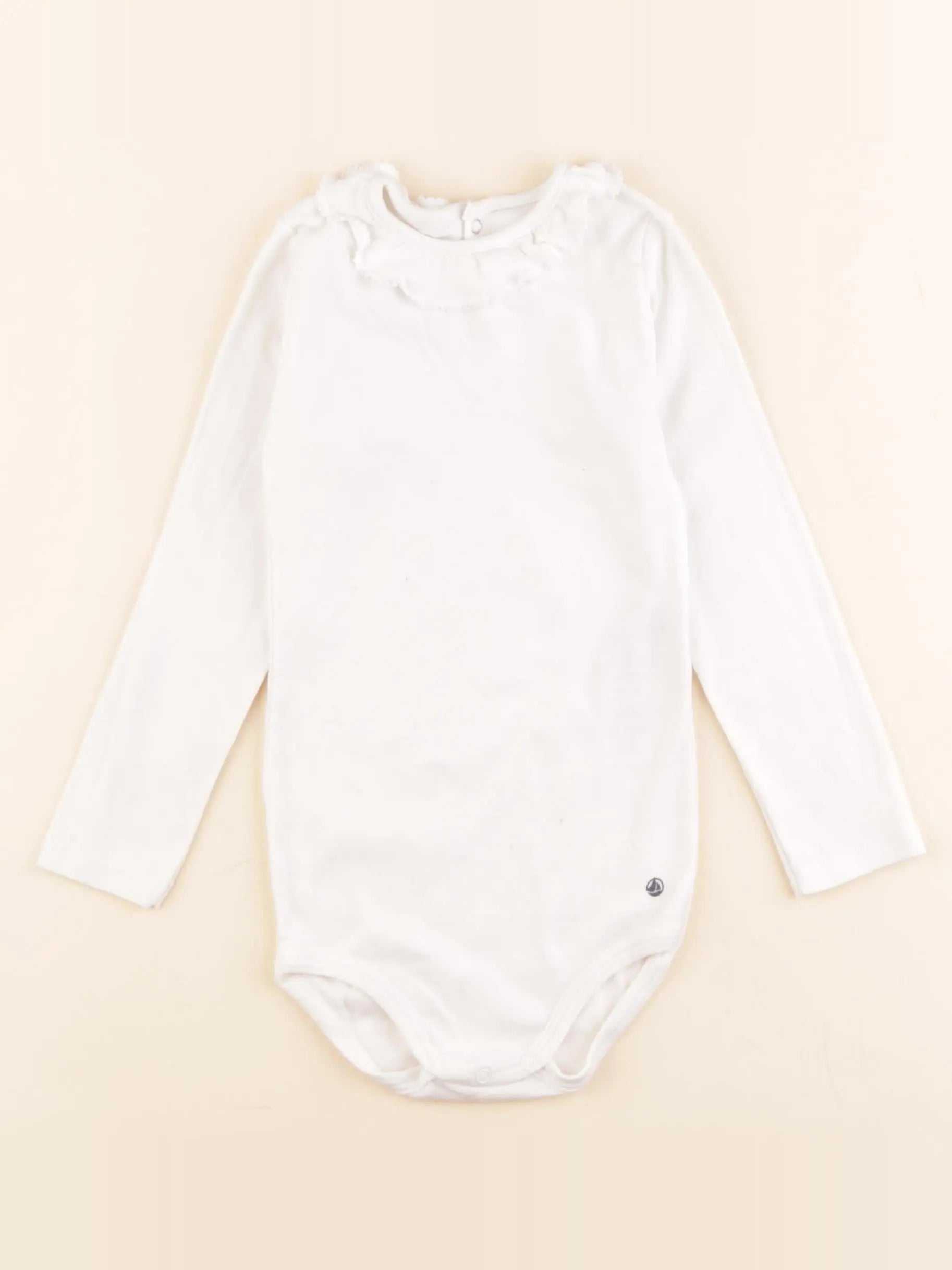 Petit Bateau - body à col blanc - 3 ans