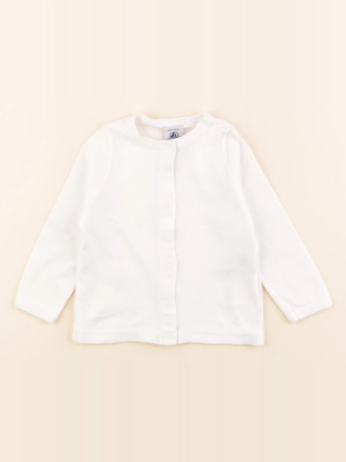 Petit Bateau - tee-shirt blanc - 12 mois