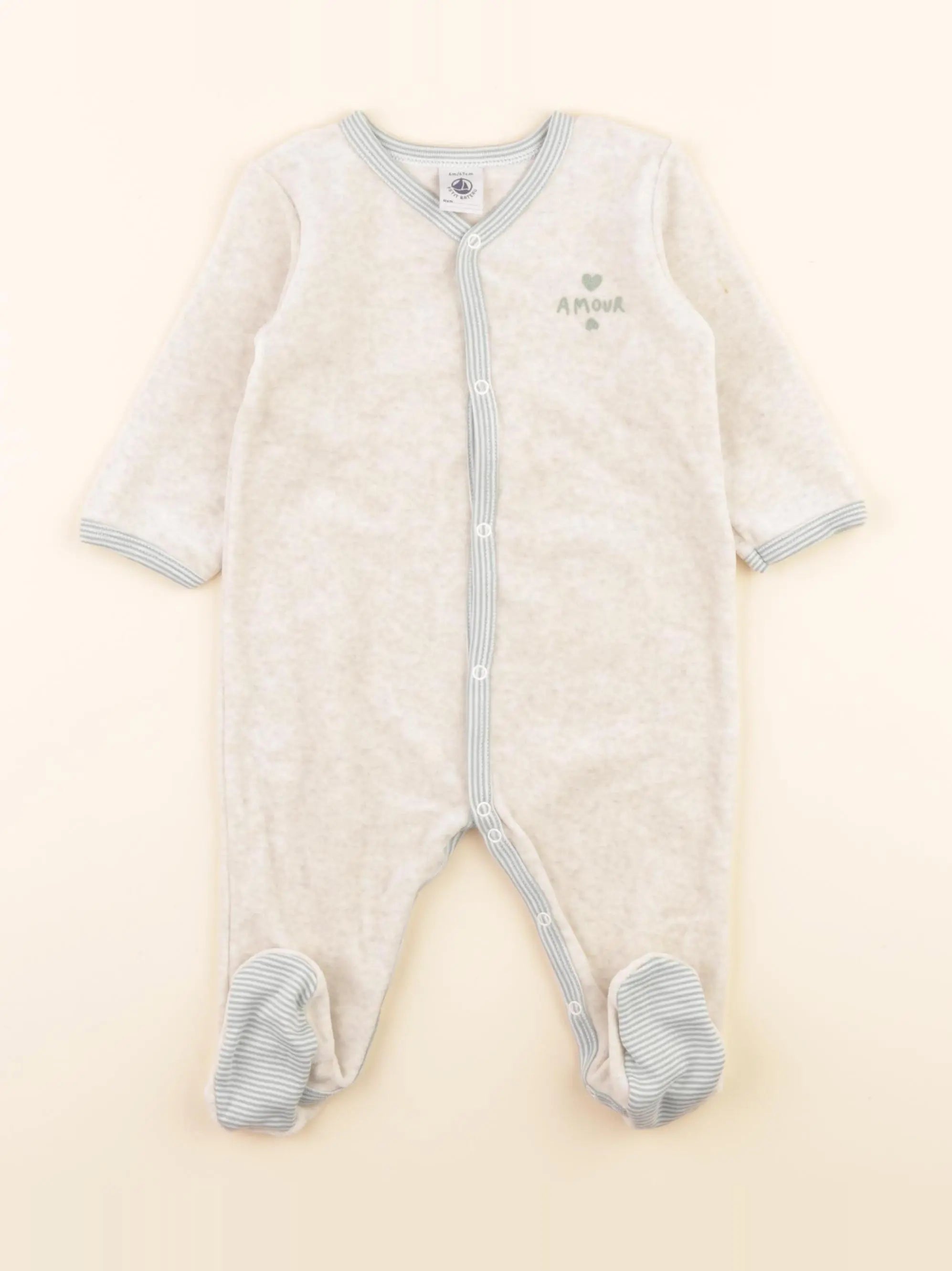 Pyjama velours beige