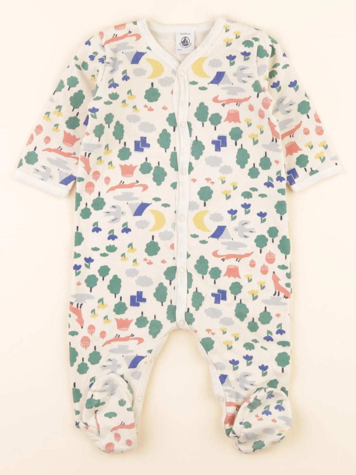 Pyjama coton beige