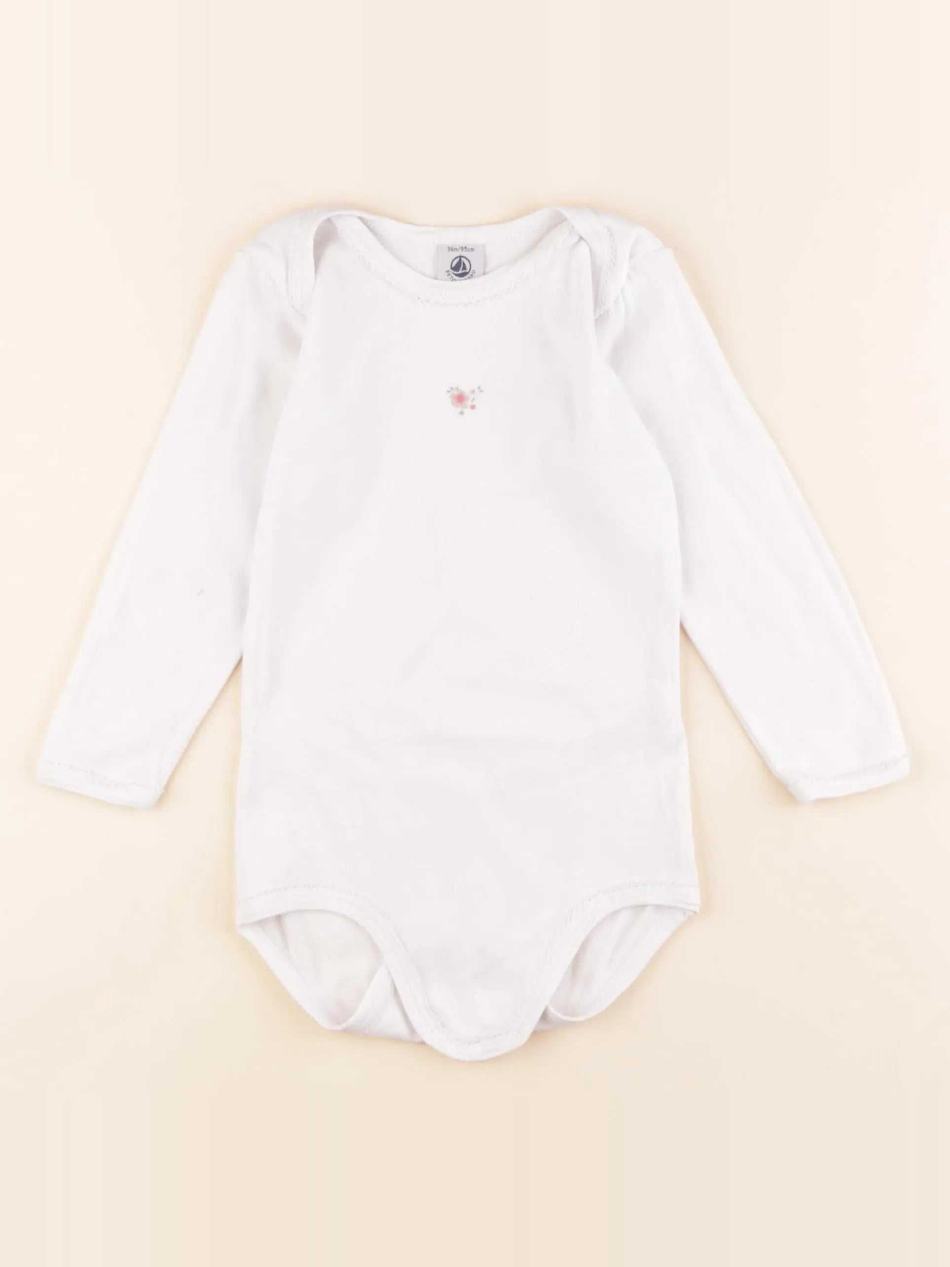Petit Bateau - body blanc - 36 mois