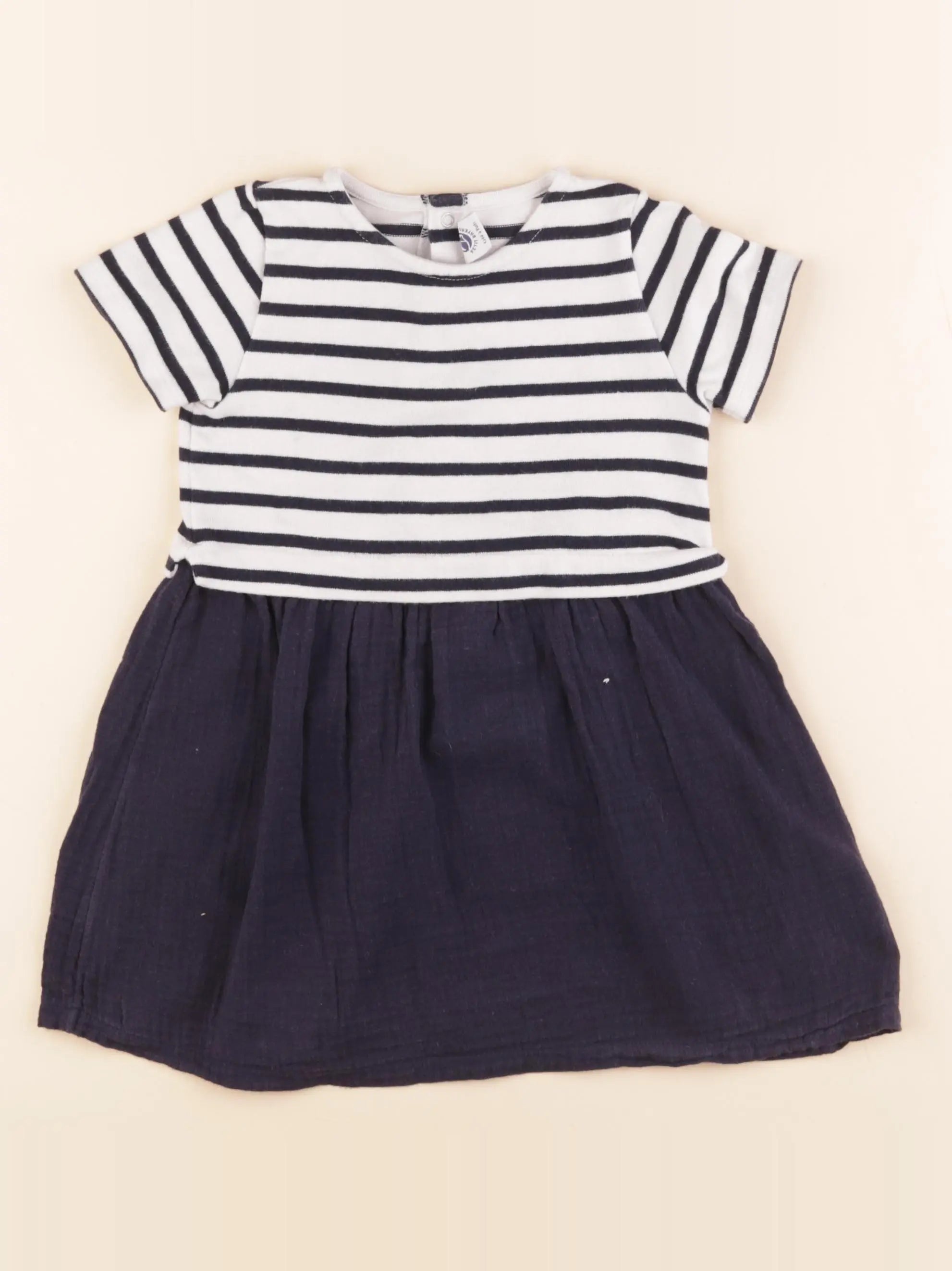 Petit Bateau - robe bleu - 36 mois