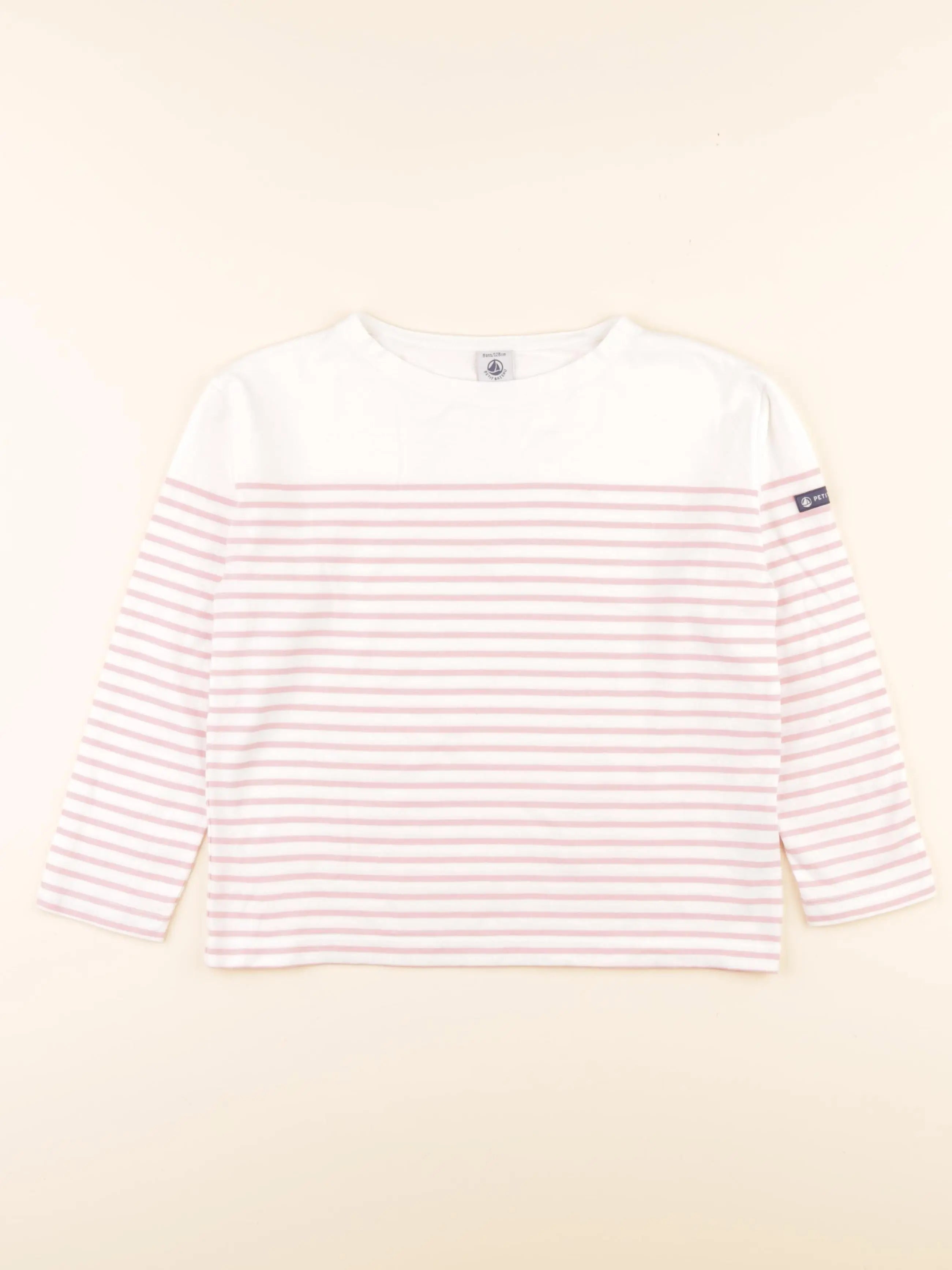 Tee-shirt blanc, rose
