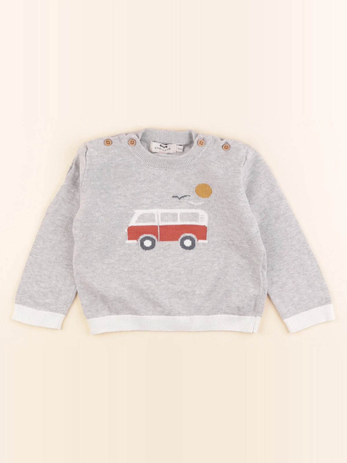 Cyrillus - pull gris - 24 mois