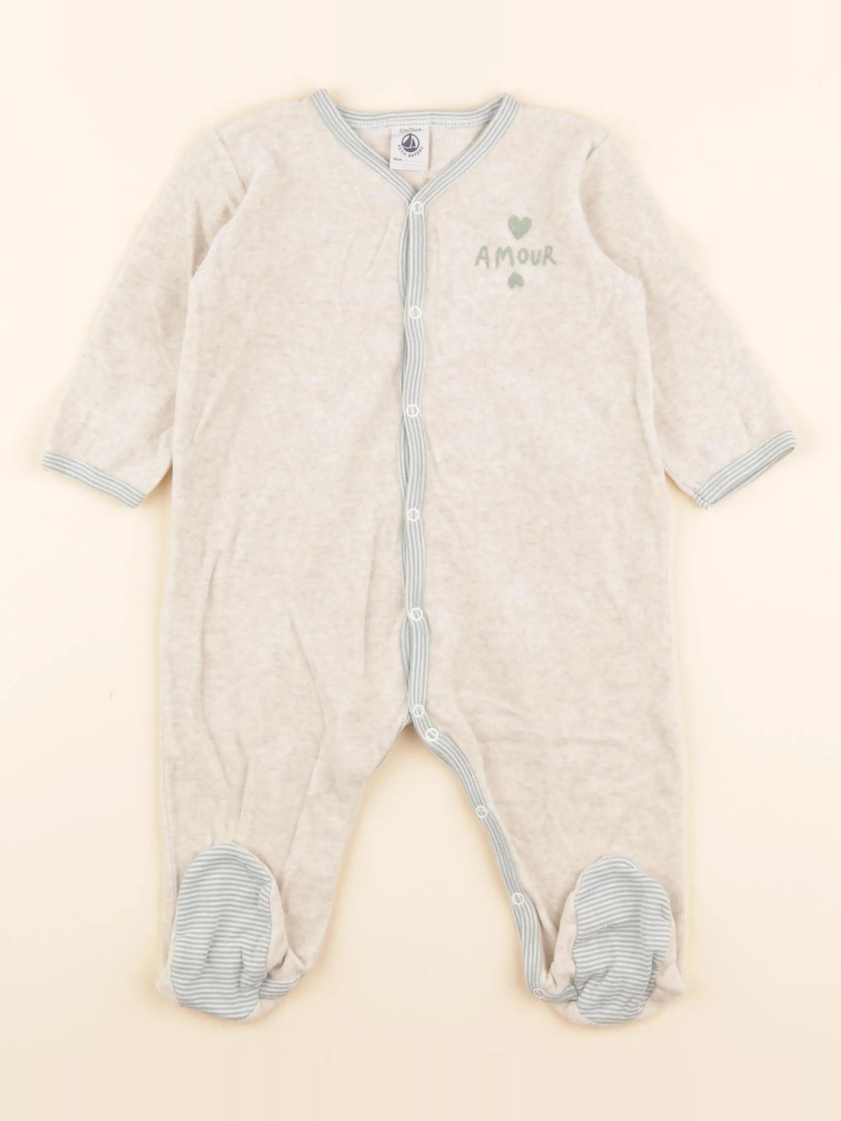 Pyjama velours beige