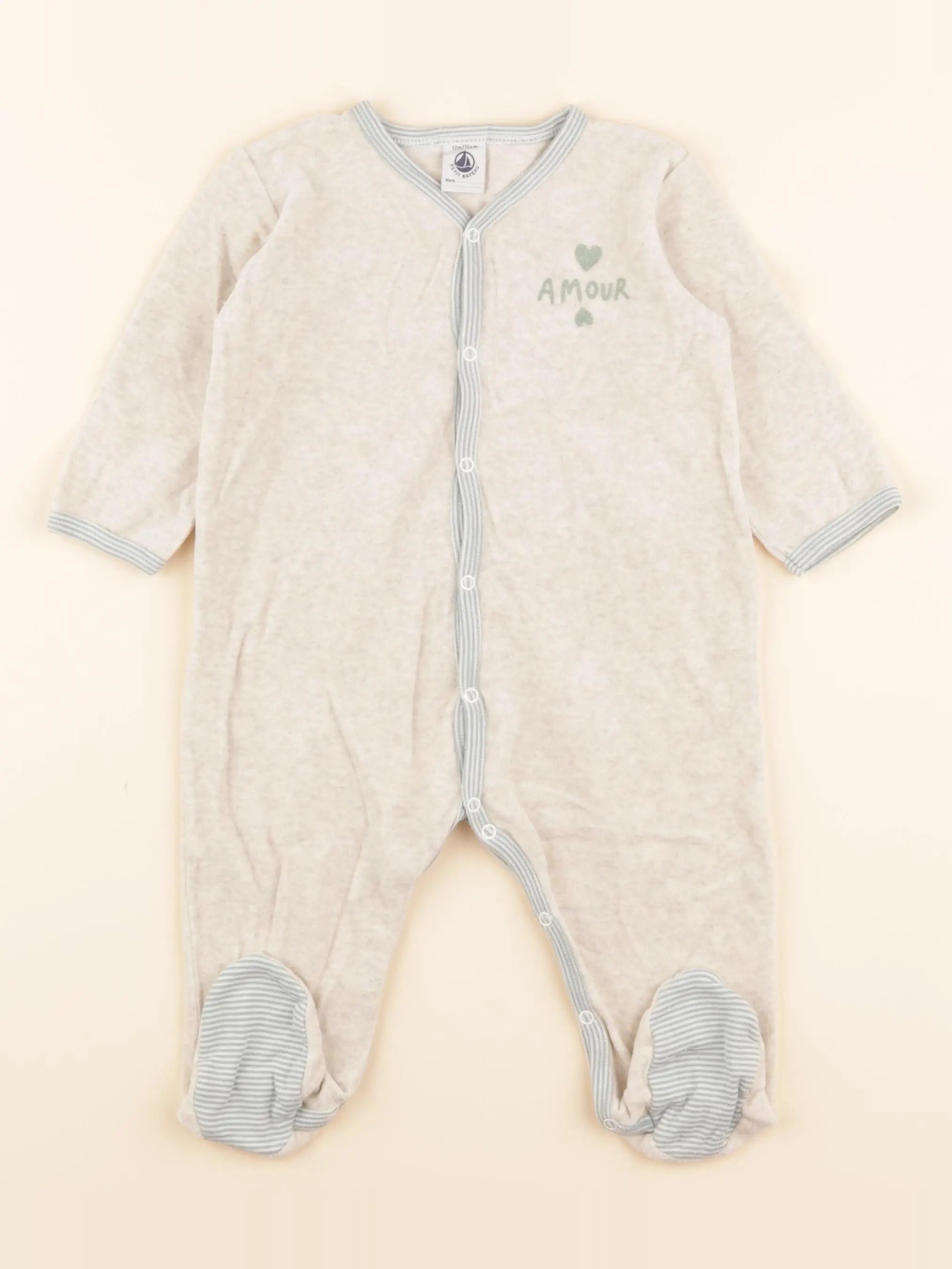Pyjama velours beige