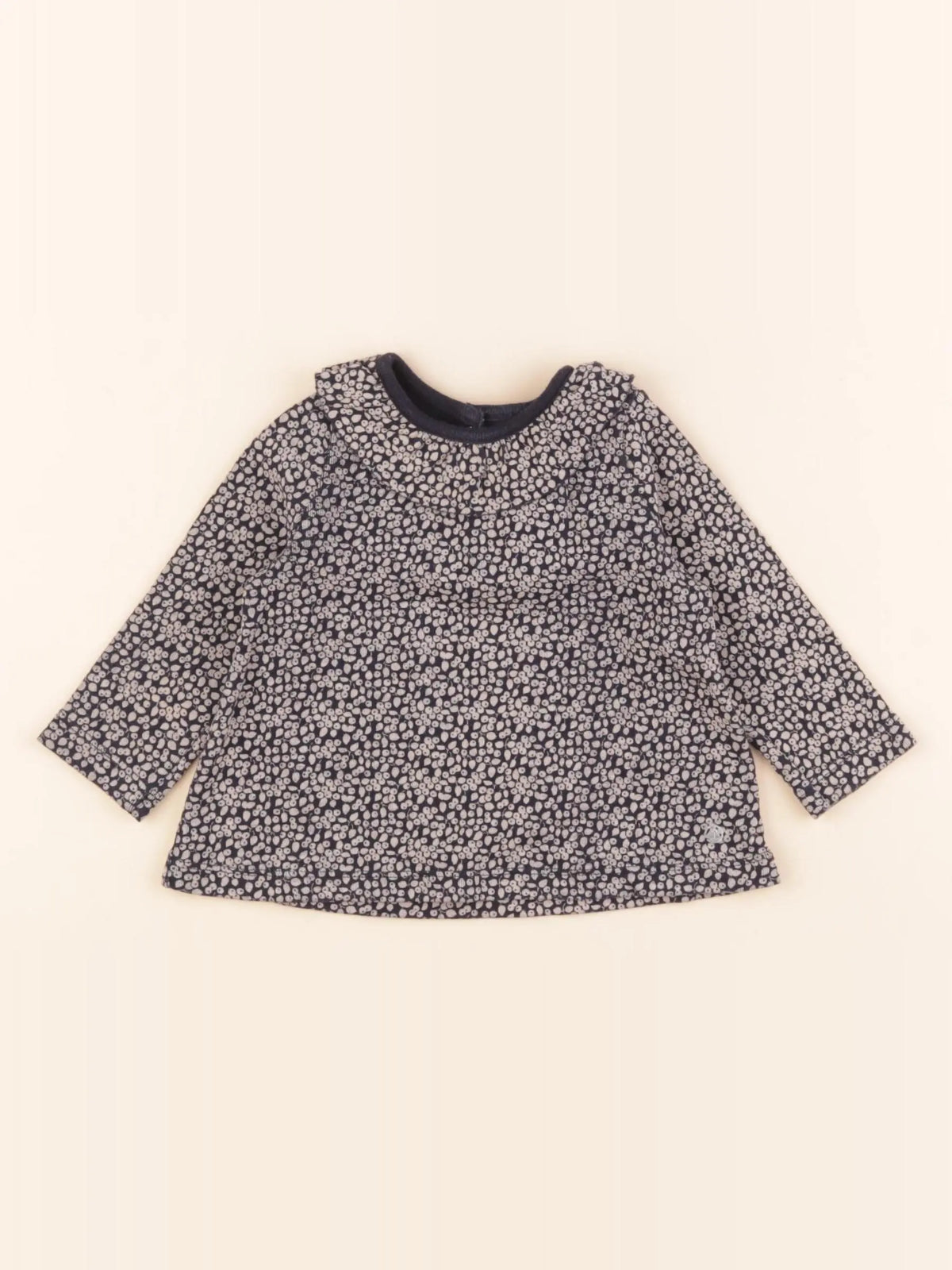Petit Bateau - tee-shirt bleu - 6 mois