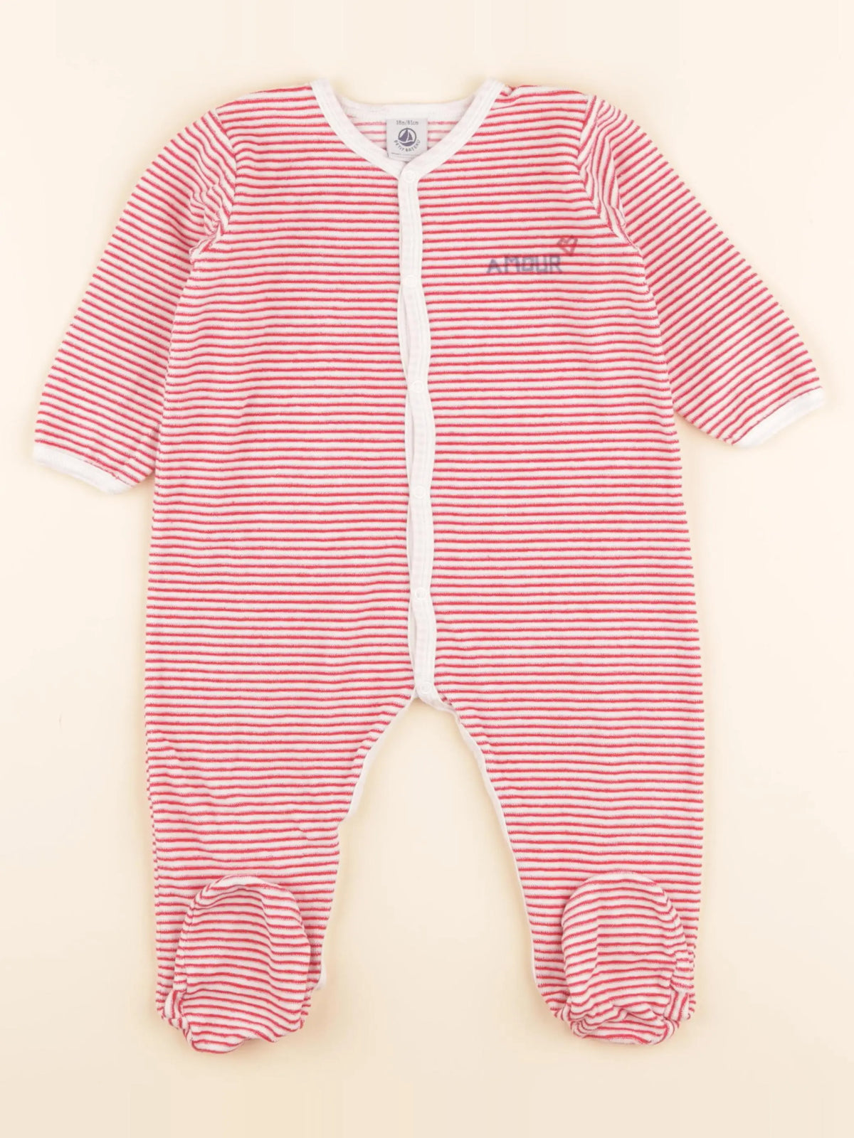 Pyjama velours rouge, blanc