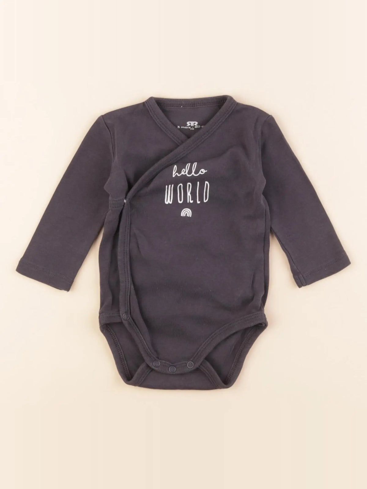 La Redoute - body gris - 3 mois