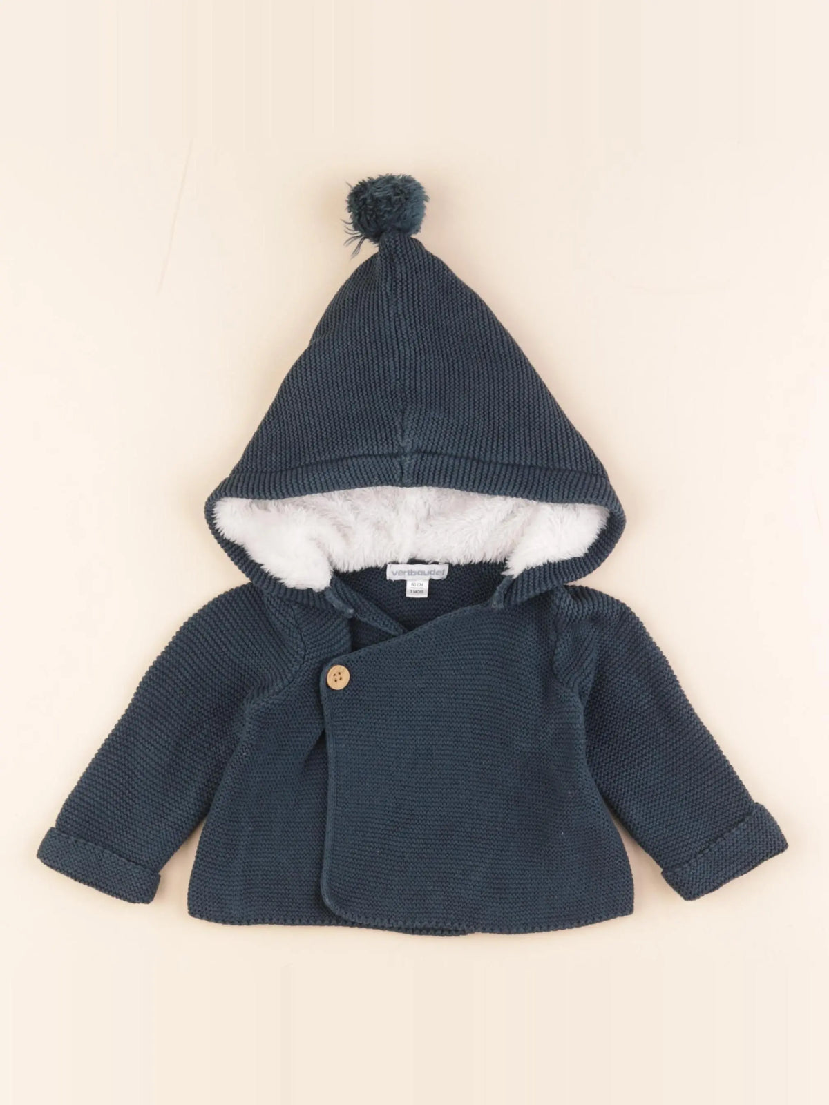 Vertbaudet - veste vert - 3 mois