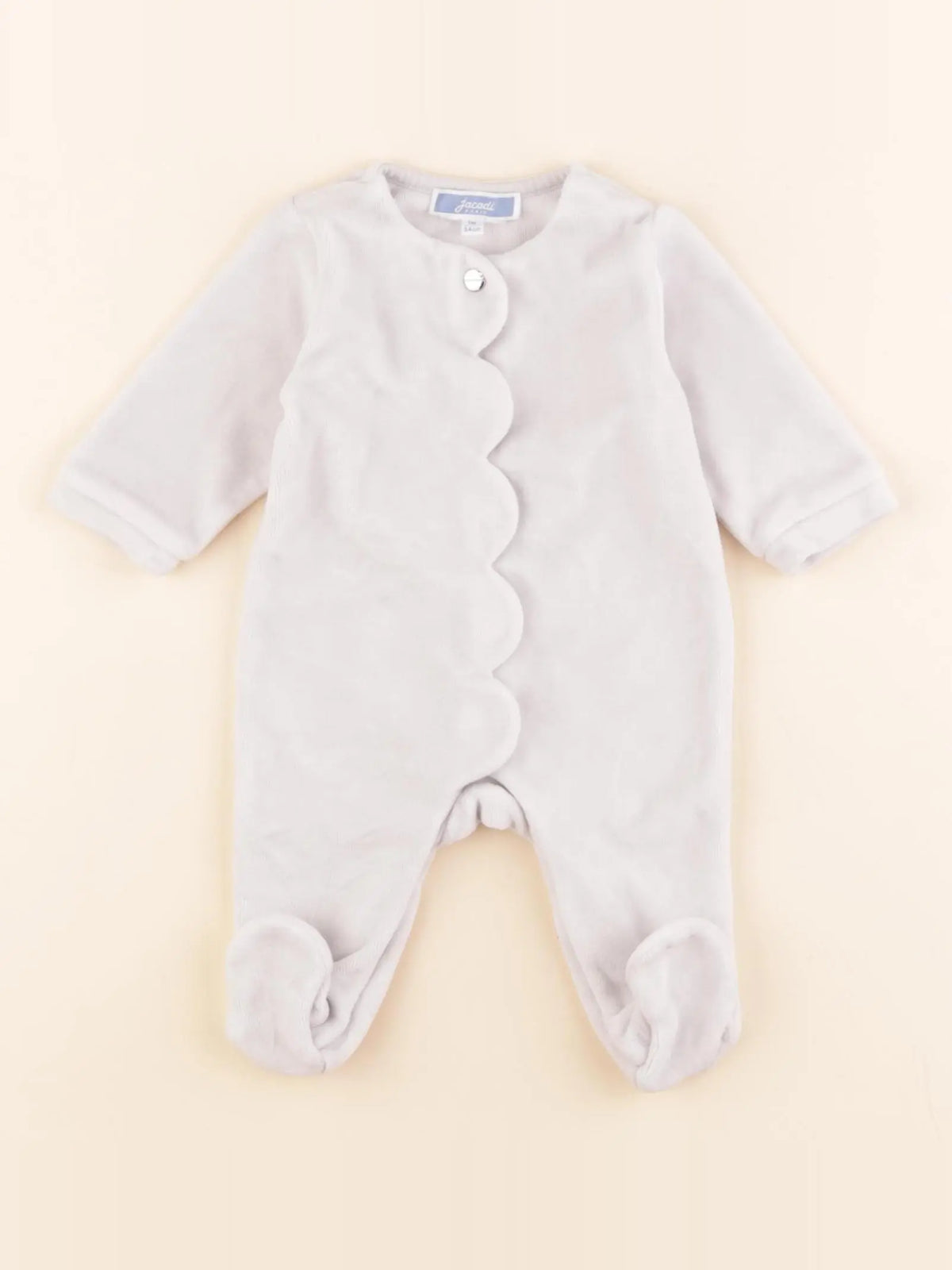 Jacadi - pyjama velours gris - 1 mois