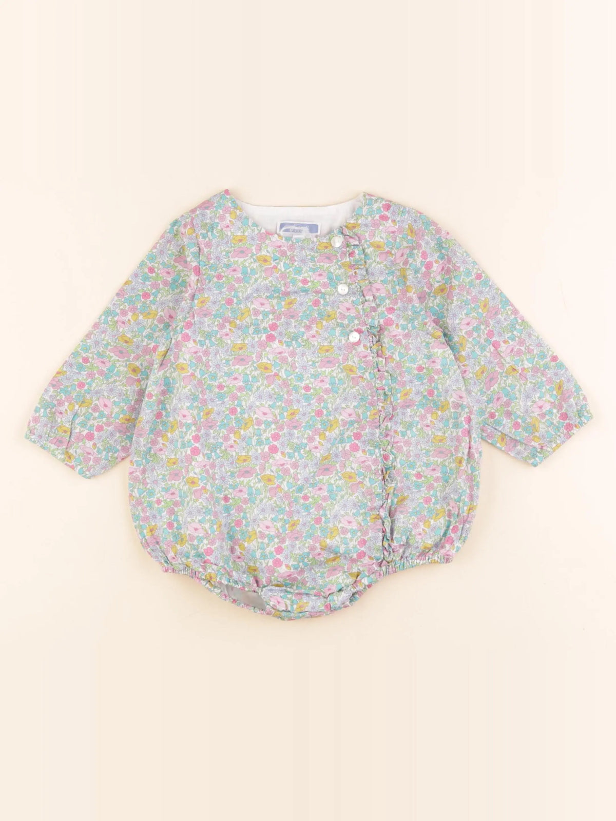 Jacadi - combinaison liberty multicolore - 12 mois