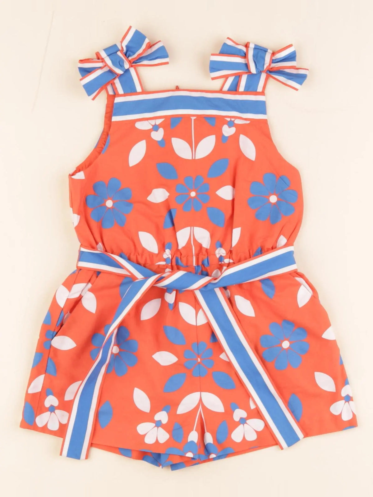Jacadi - combinaison orange, bleu - 3 ans