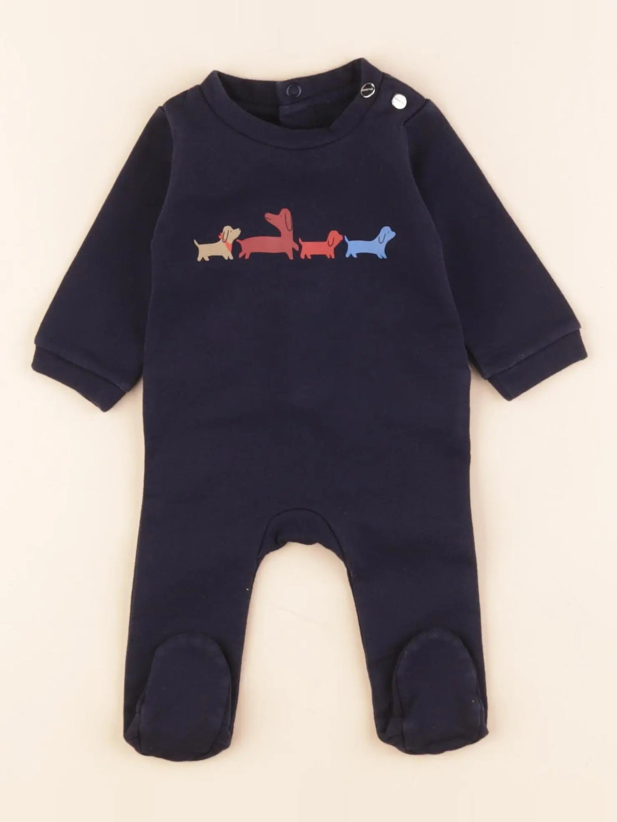 Jacadi - pyjama coton bleu - 1 mois