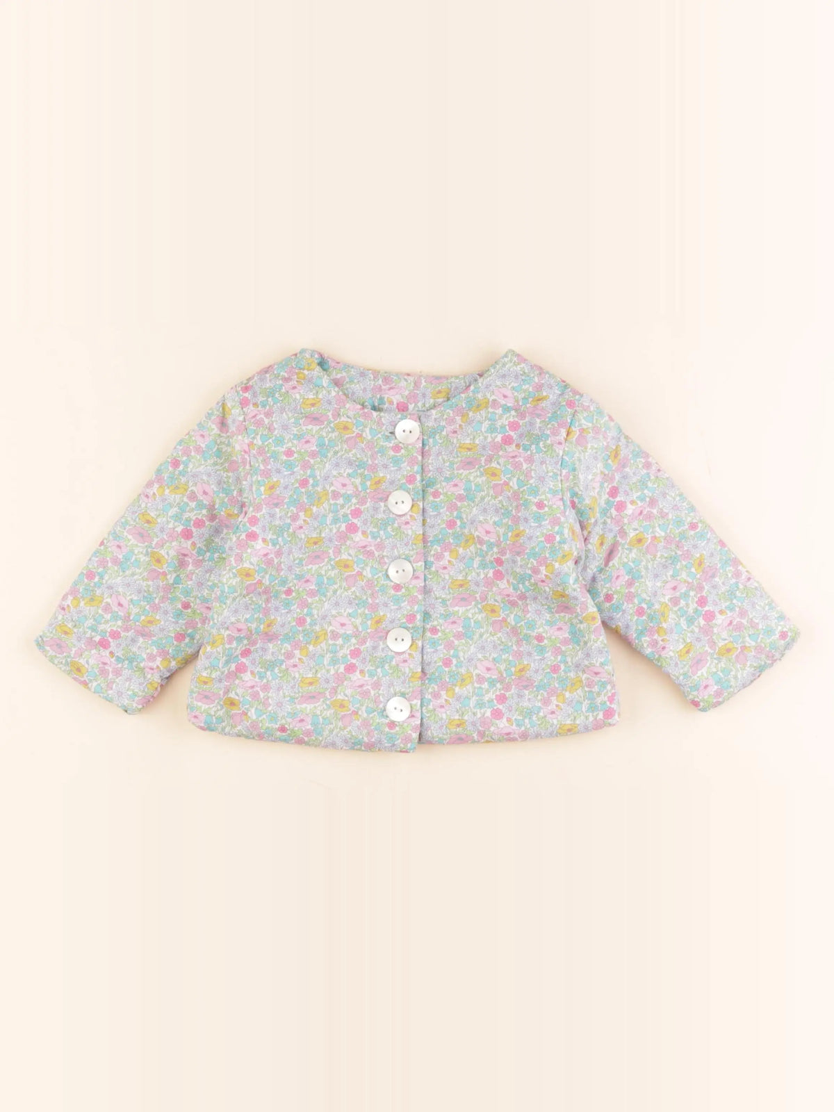 Jacadi - veste doublé multicolore - 12 mois