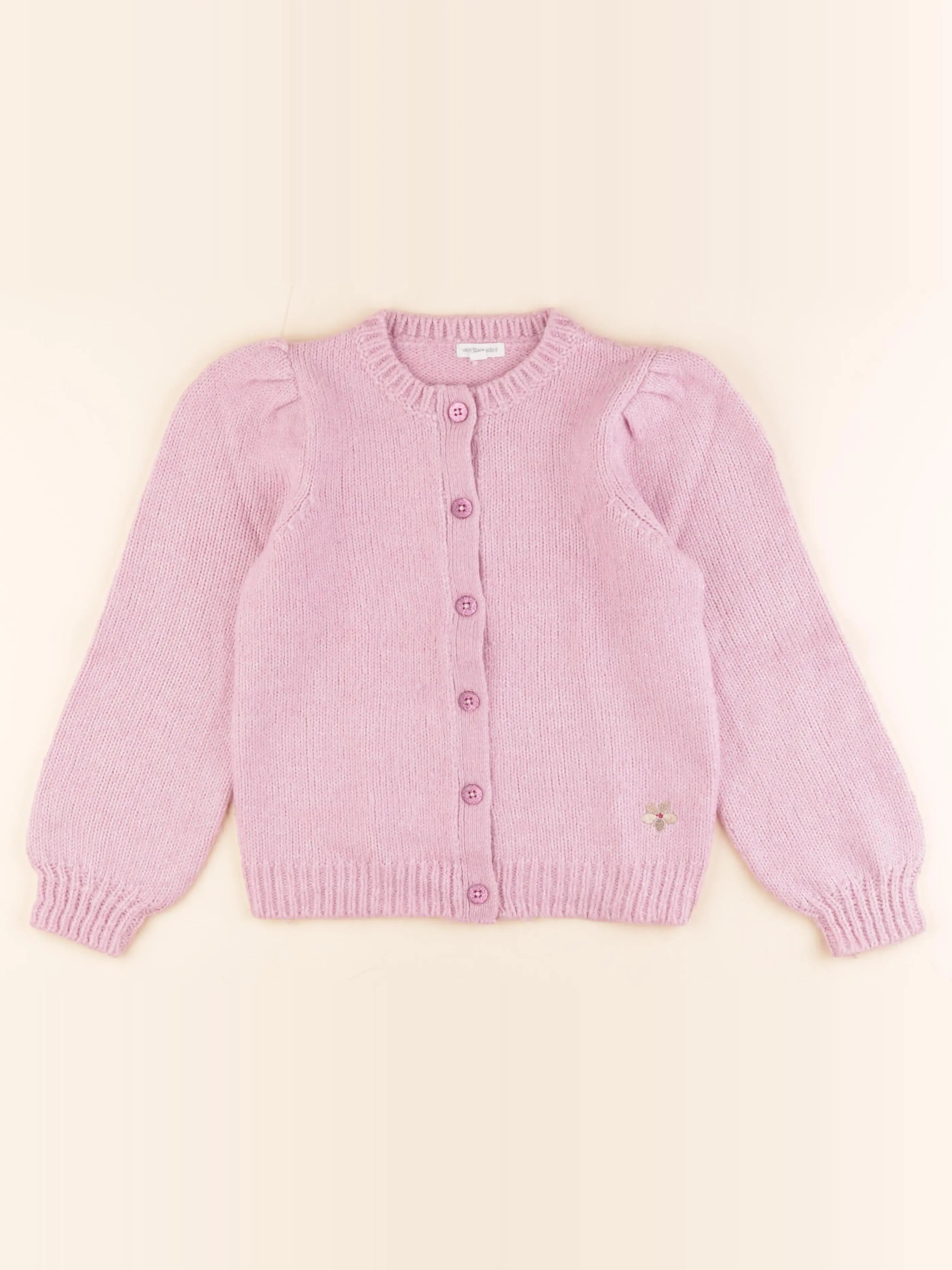 Vertbaudet - gilet rose - 8 ans