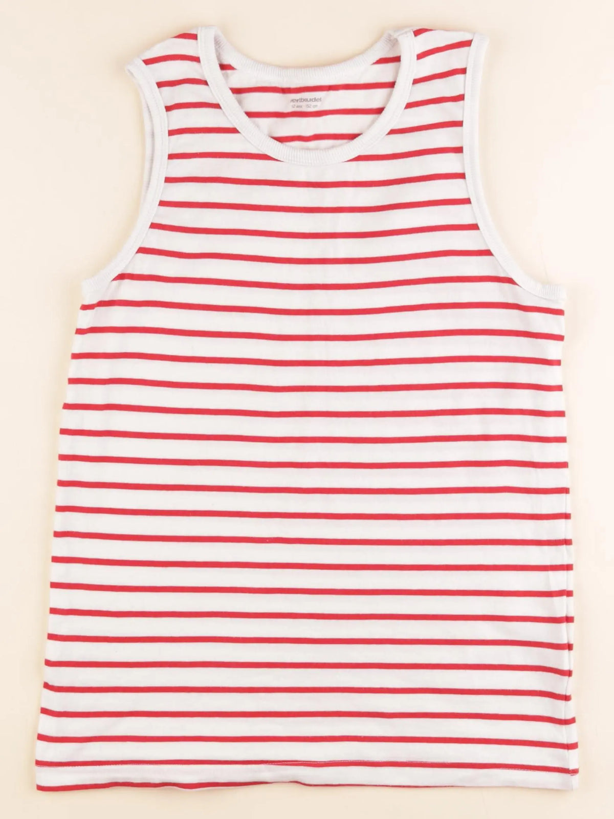 Vertbaudet - débardeur blanc, rouge - 12 ans